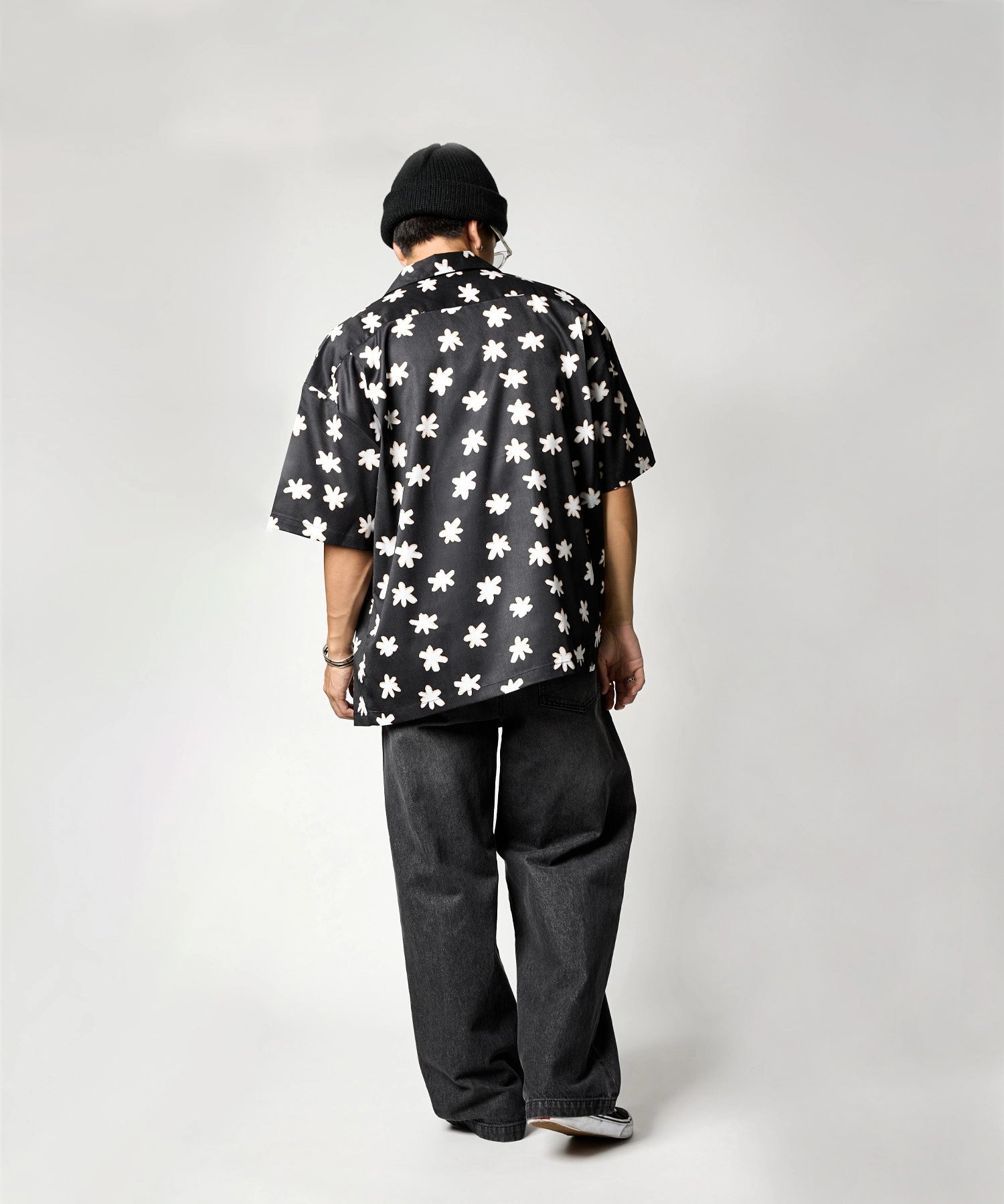 FLOWER OPEN COLLAR SHIRT