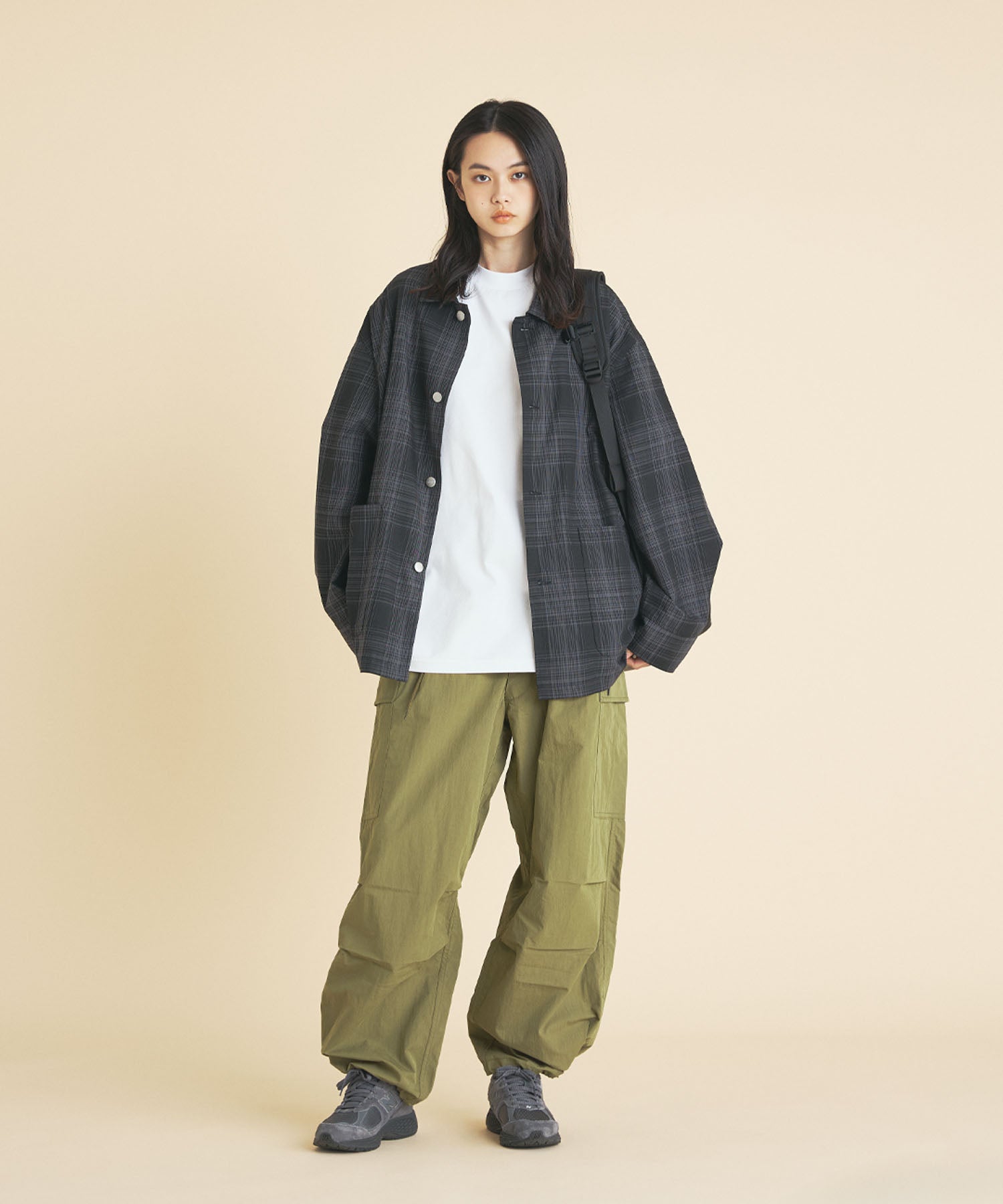 OMBRE CHECK COVERALL JACKET