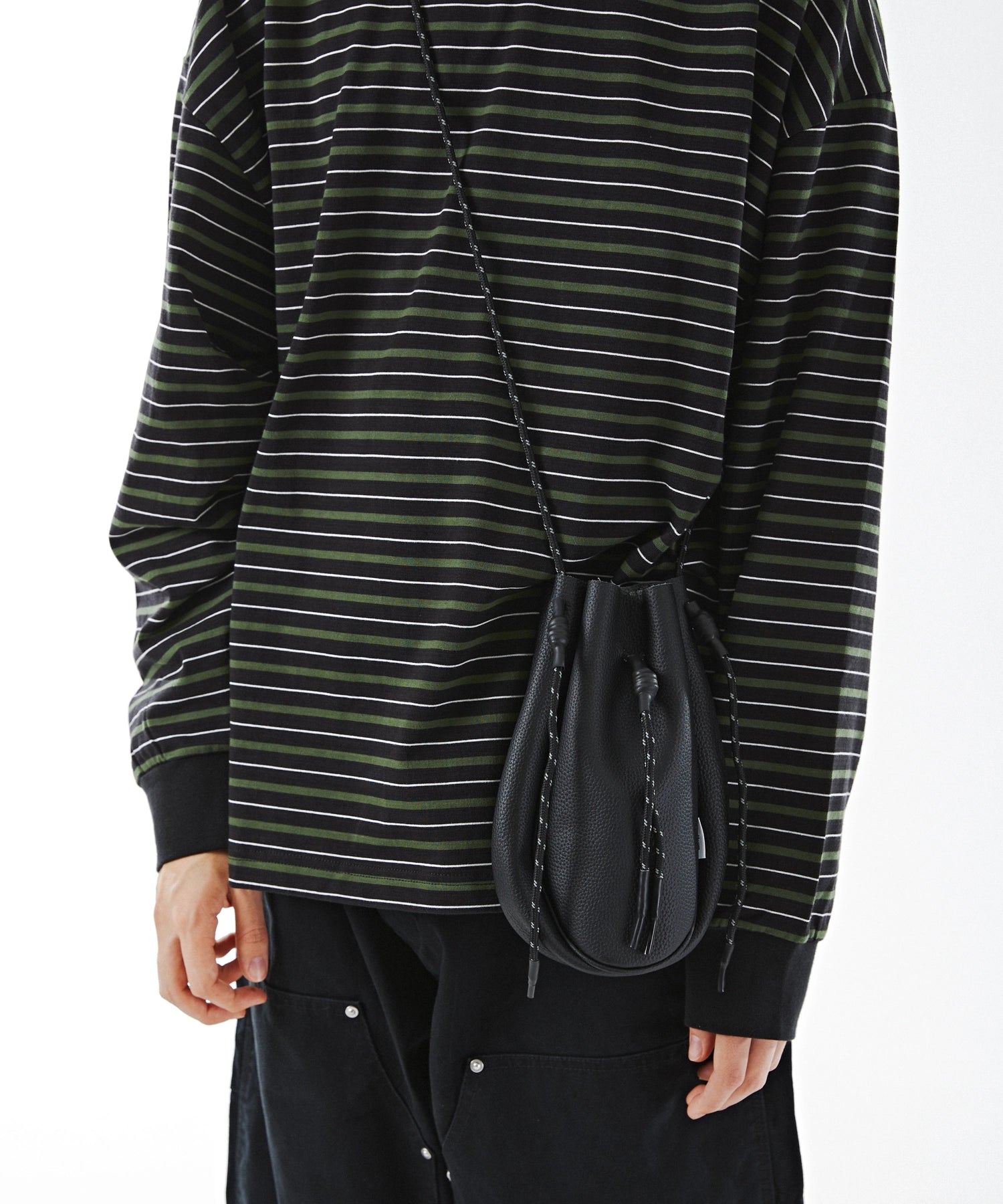 LEATHER DRAWSTRING BAG