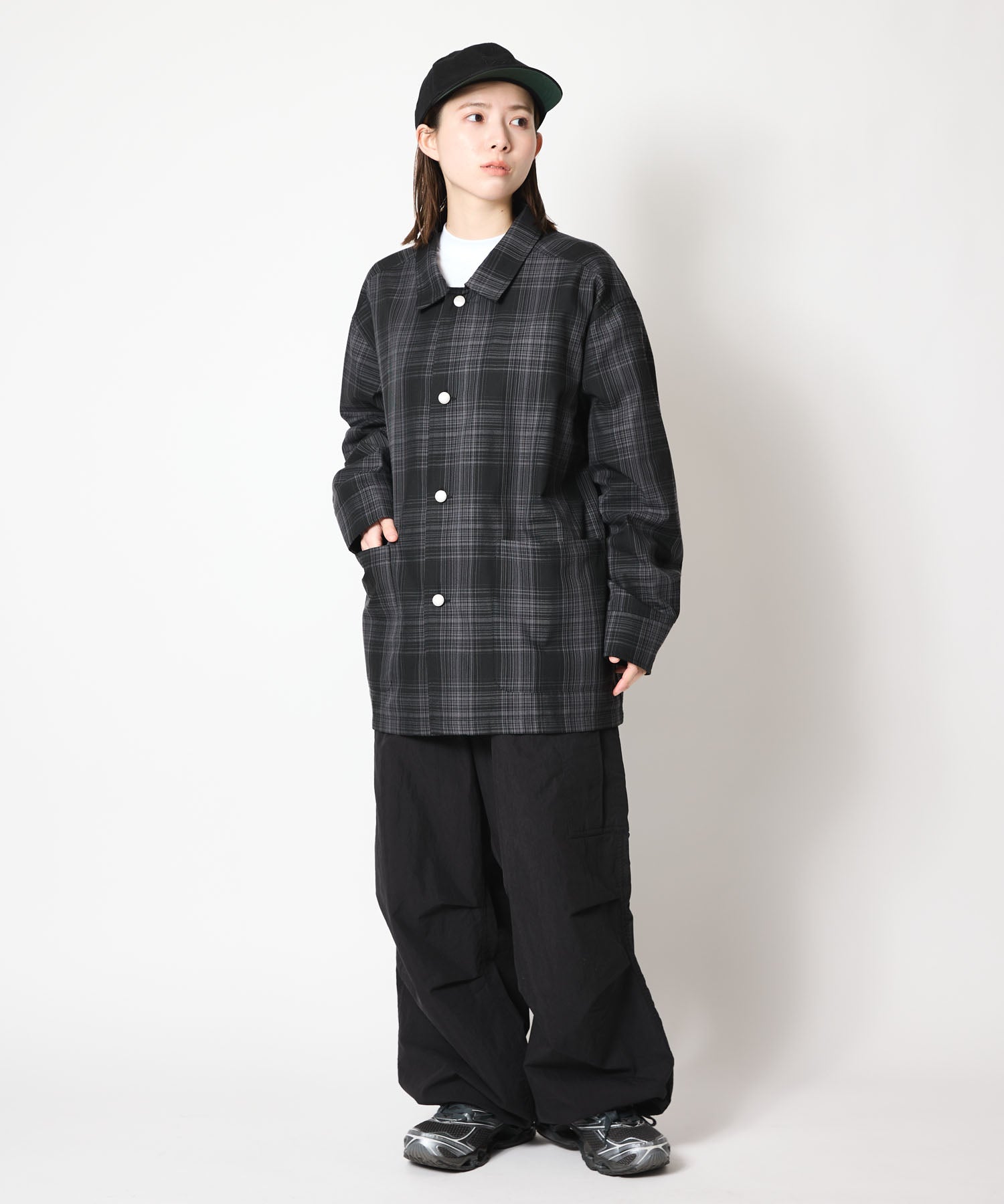 OMBRE CHECK COVERALL JACKET