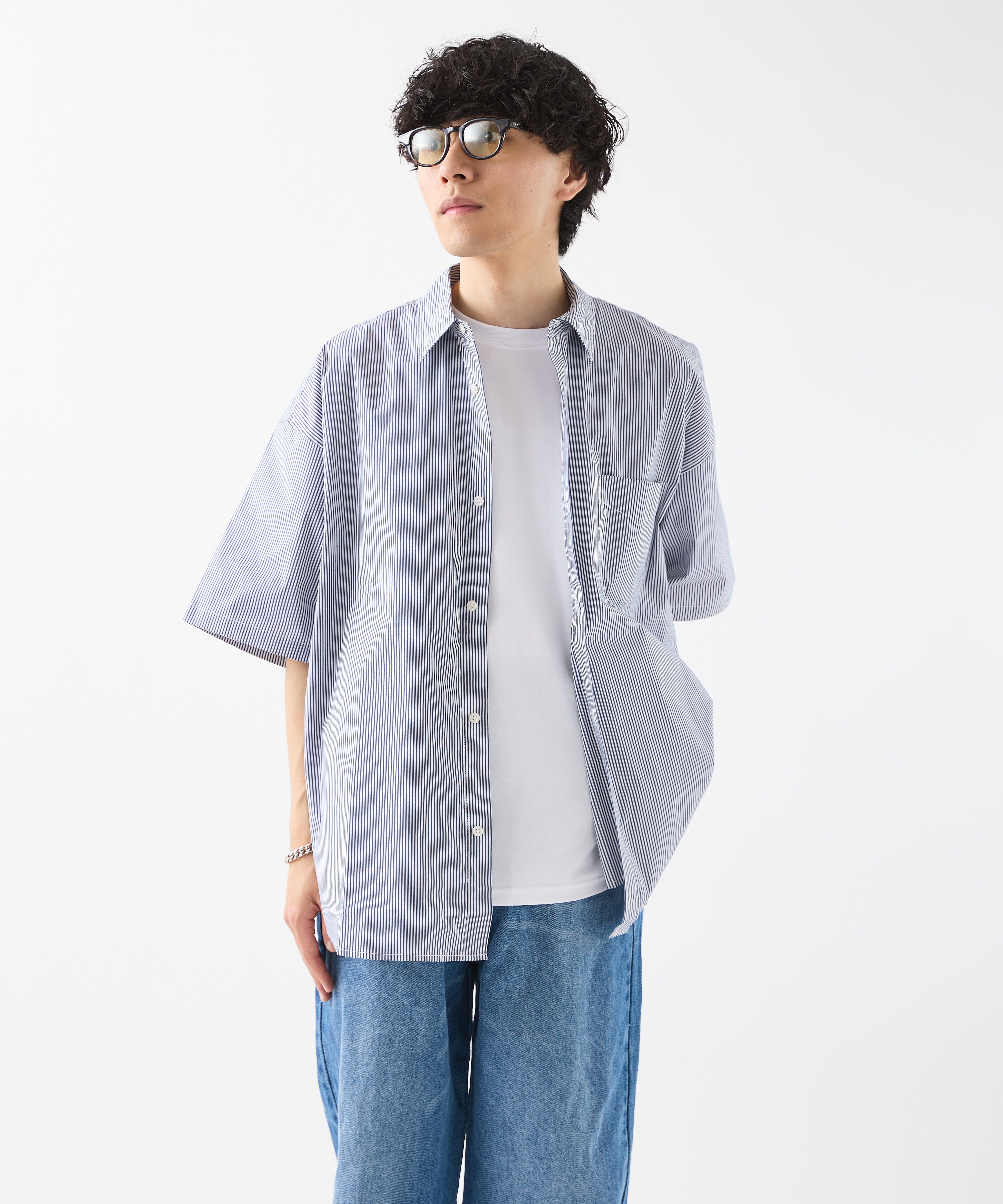 LOOSE STRIPE SHIRT S/S