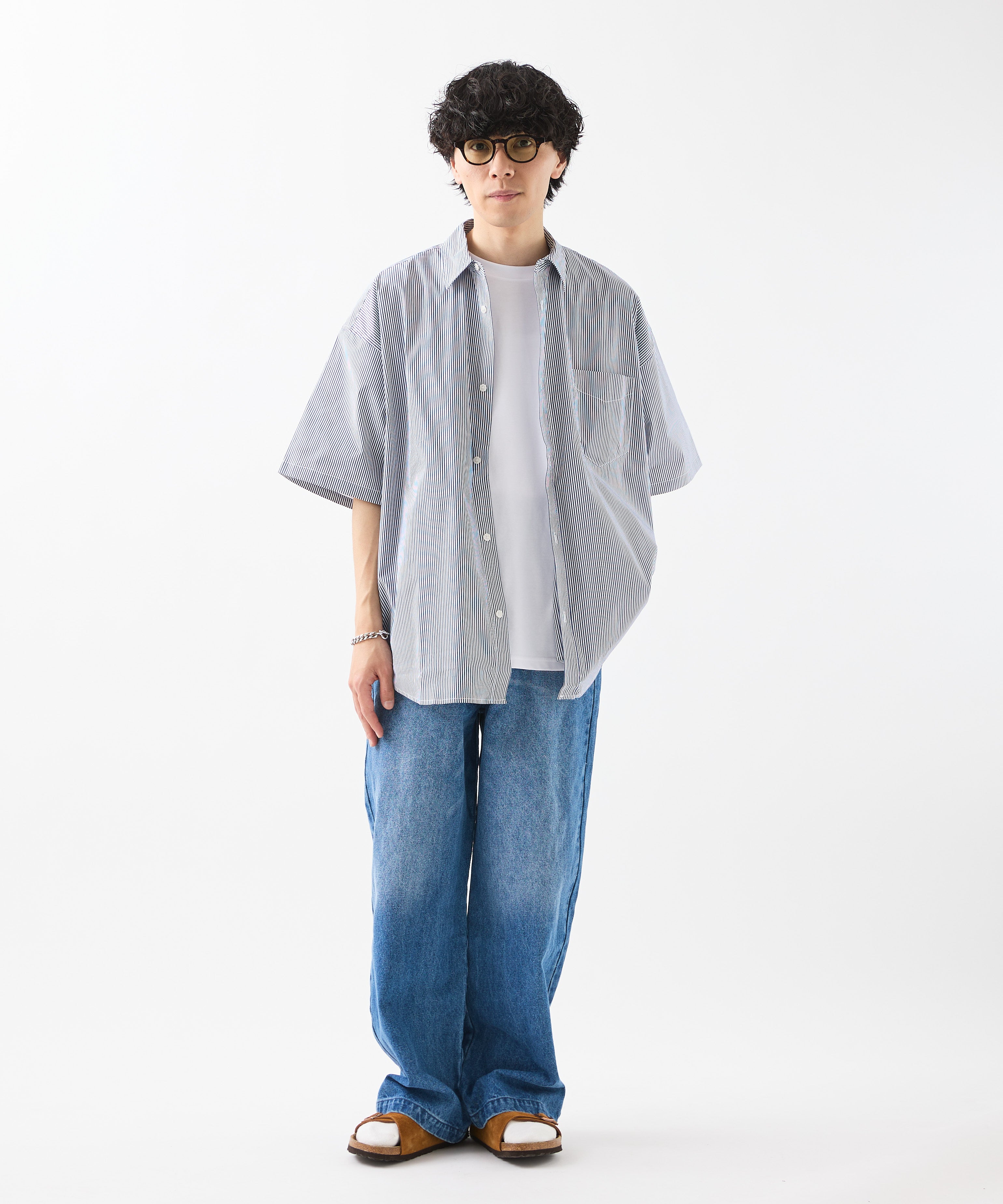 LOOSE STRIPE SHIRT S/S