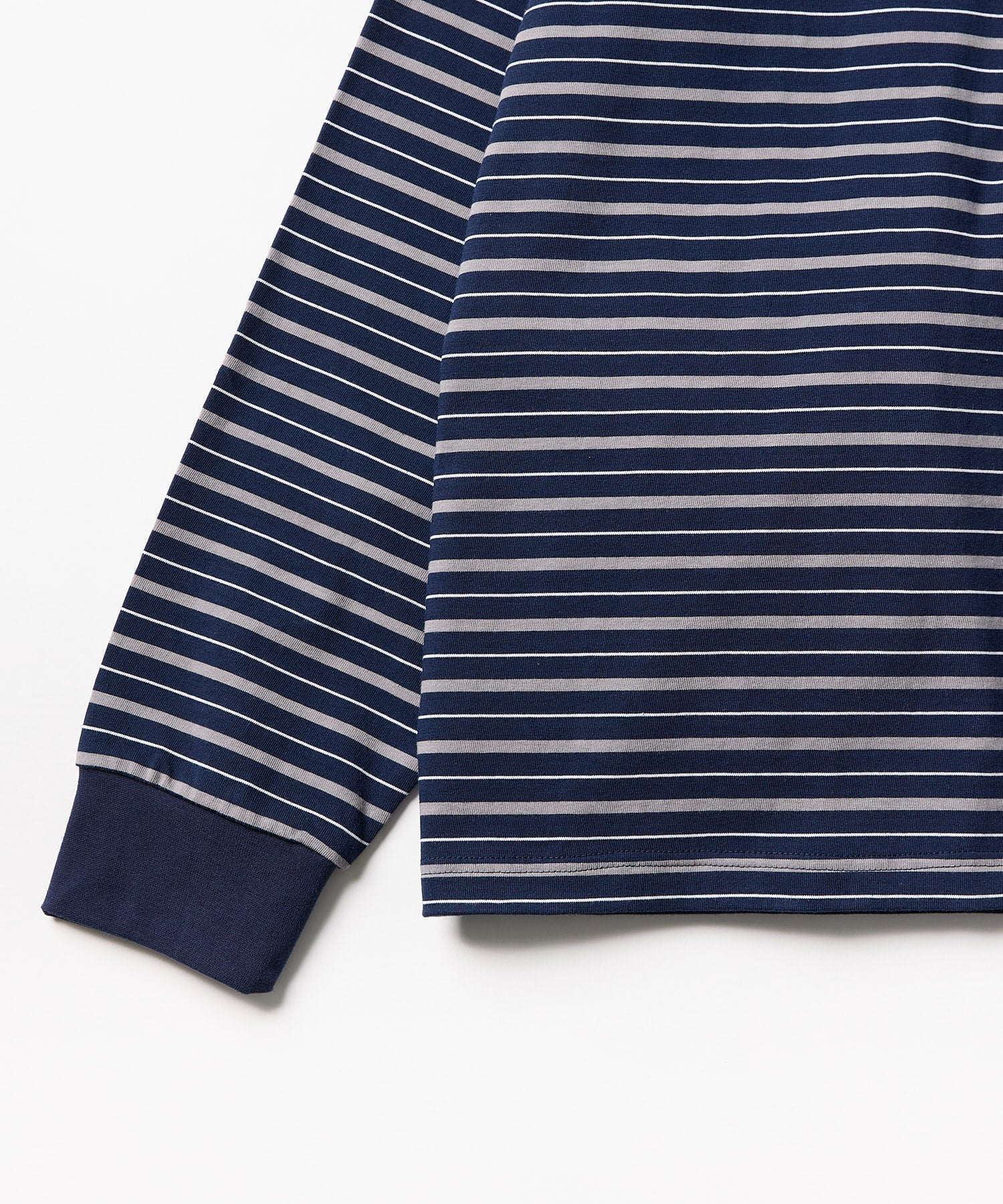 多色条纹长袖T恤