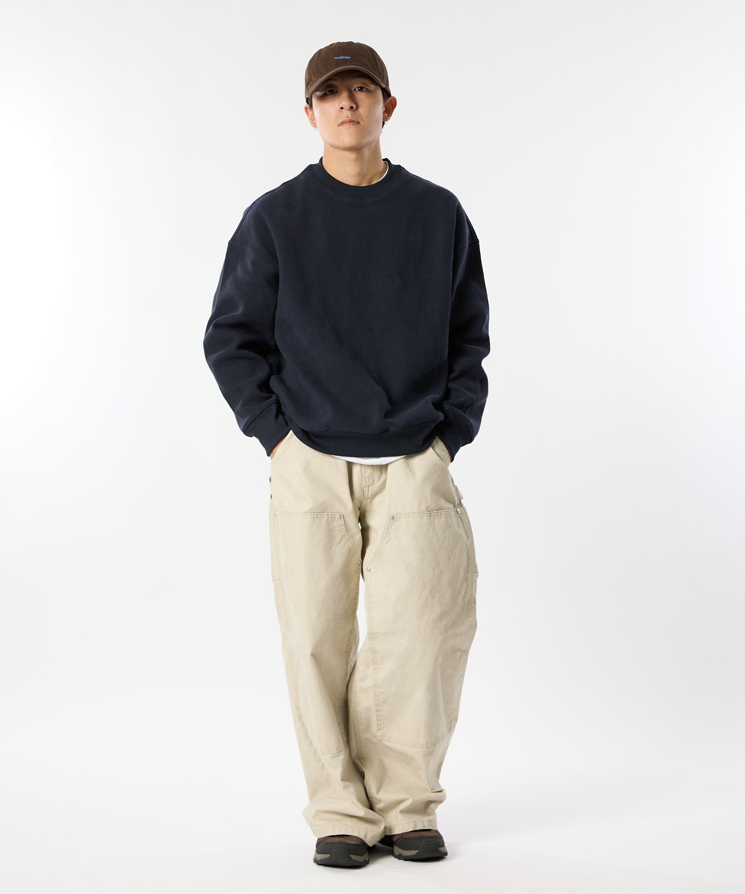 加厚华夫格长袖T恤