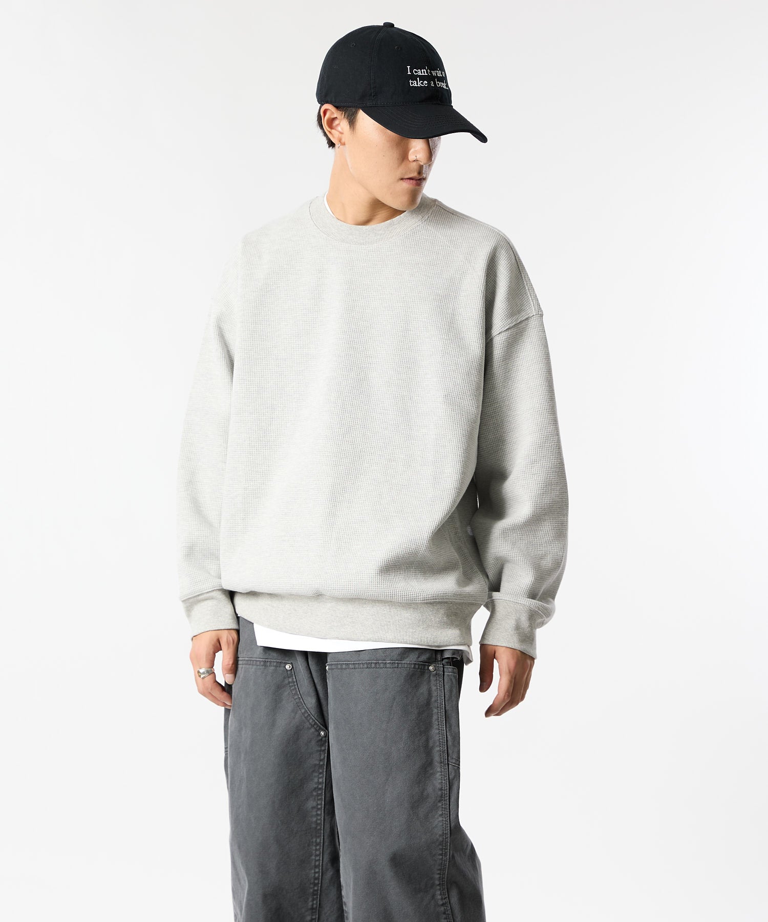 加厚华夫格长袖T恤