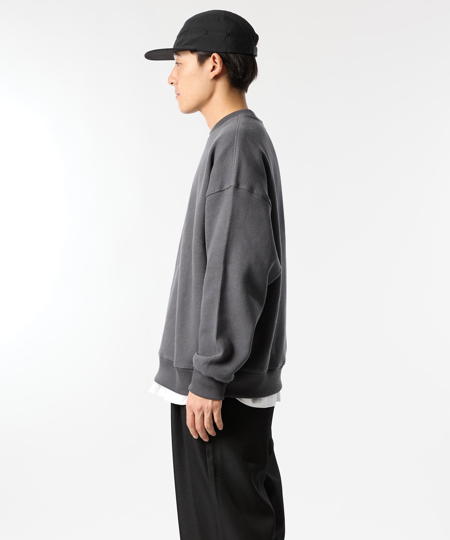 加厚华夫格长袖T恤