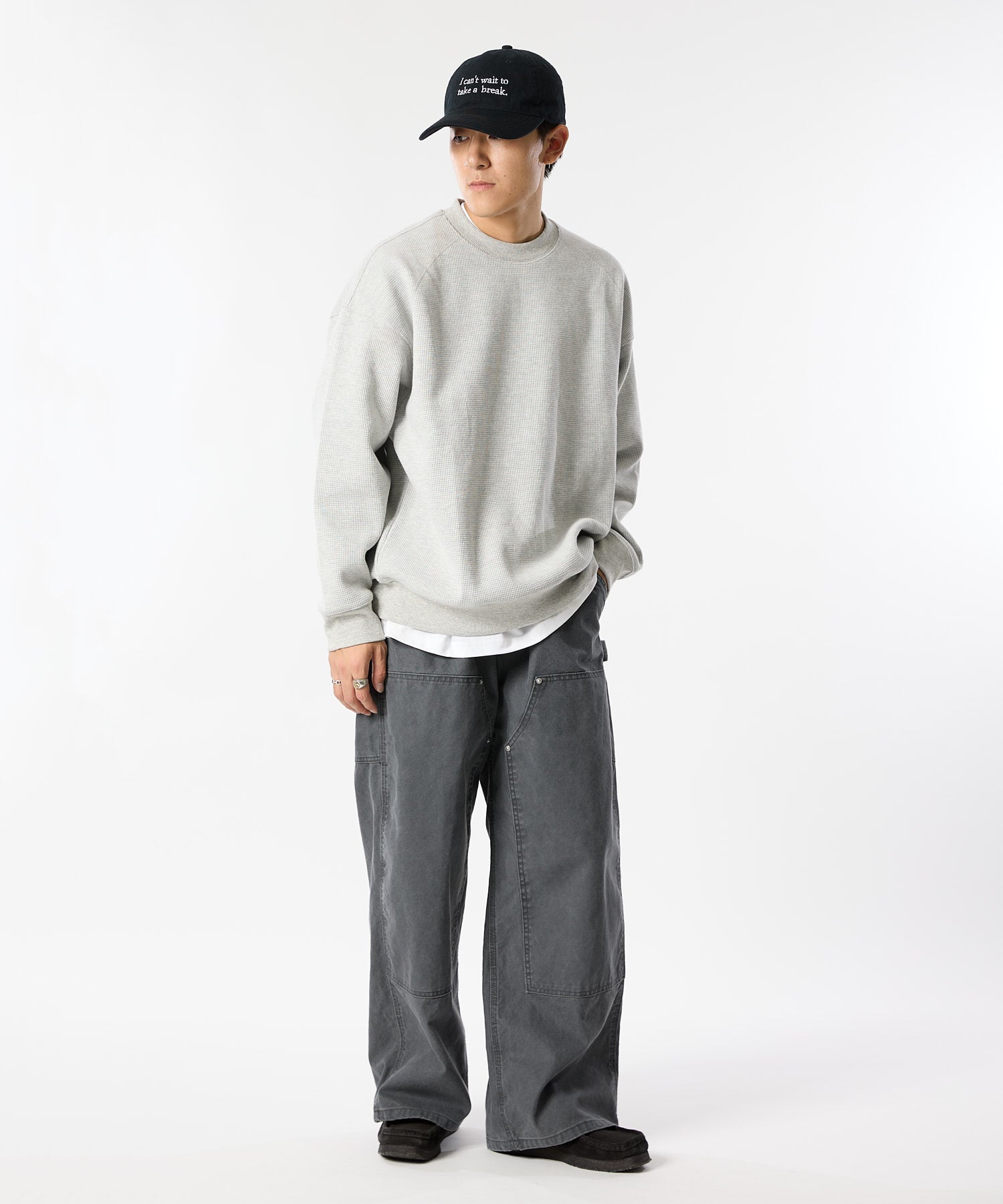 加厚华夫格长袖T恤