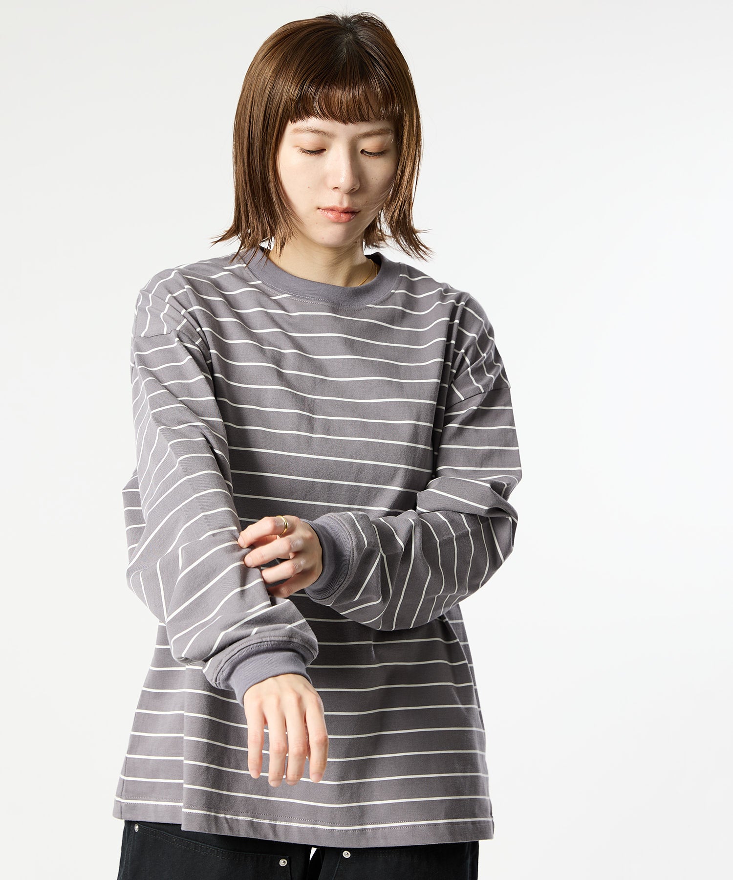 WIDE BORDER L/S TEE