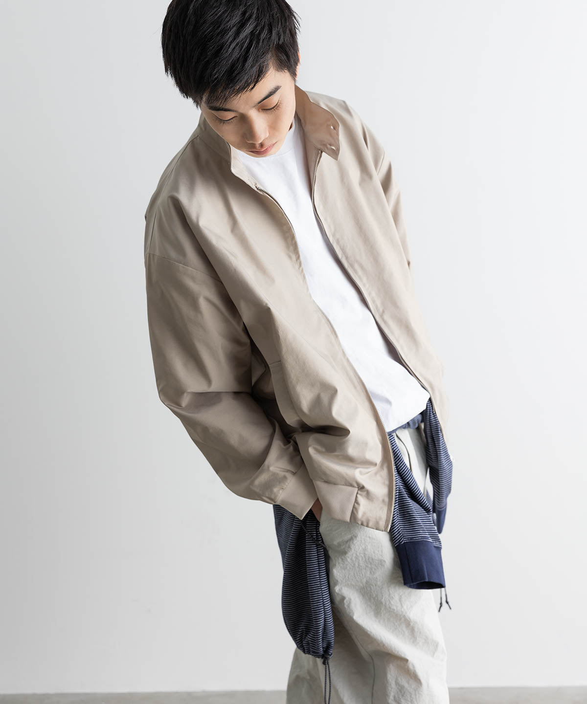 ATON/HIGH TWIST NYLON HARRINGTON JK main image 1