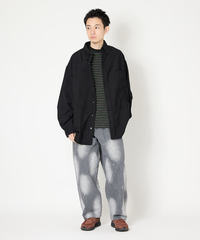 大廓形灯芯绒衬衫