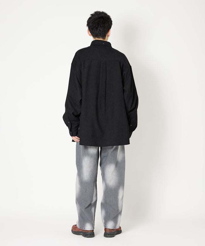 大廓形灯芯绒衬衫