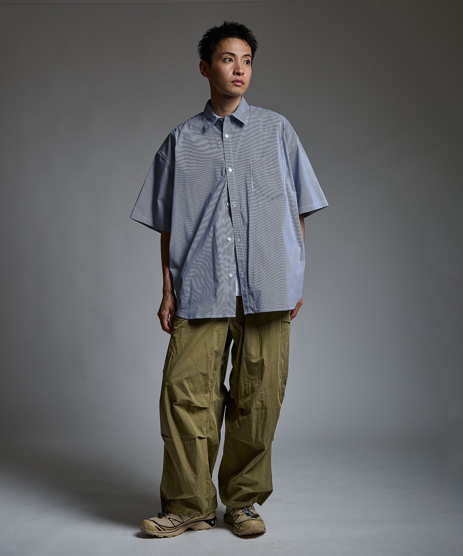 LOOSE STRIPE SHIRT S/S
