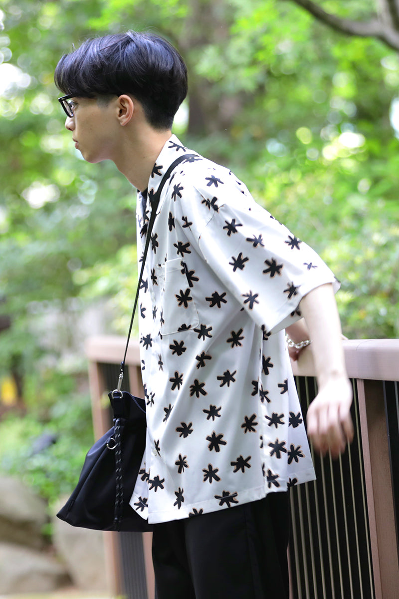 FLOWER OPEN COLLAR SHIRT