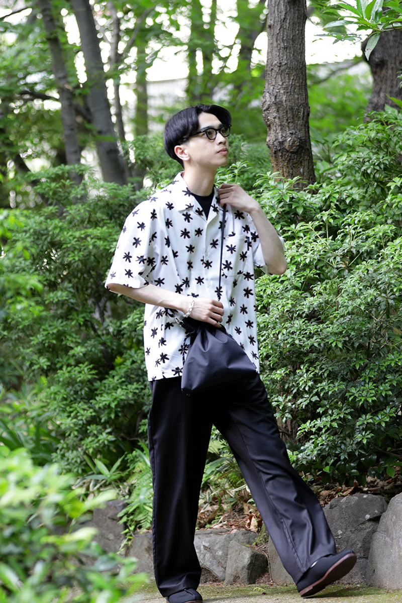 FLOWER OPEN COLLAR SHIRT