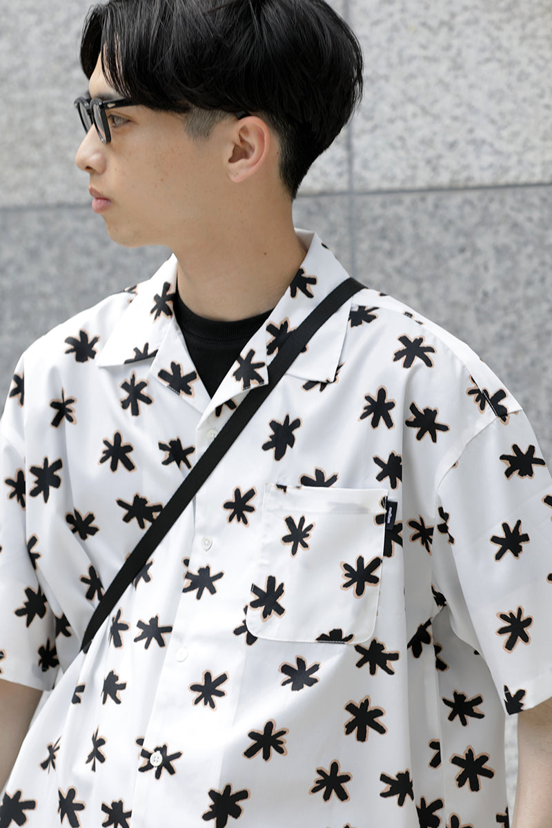 FLOWER OPEN COLLAR SHIRT