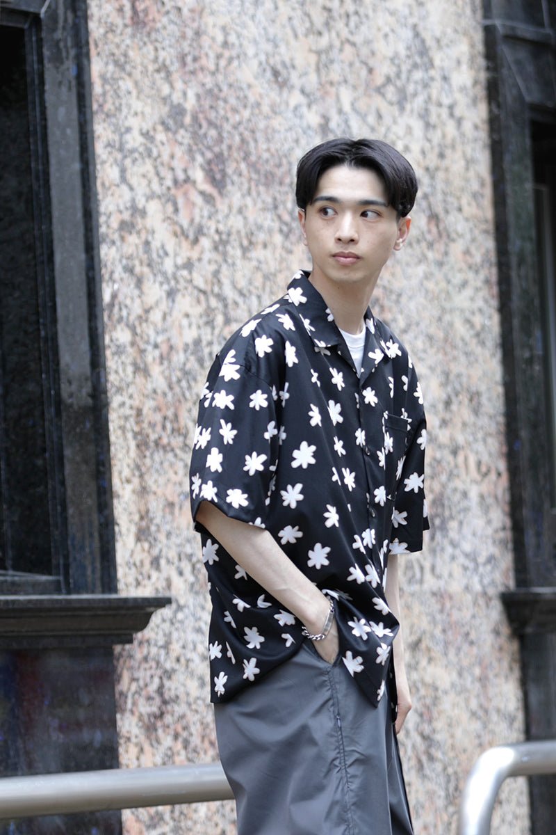 FLOWER OPEN COLLAR SHIRT