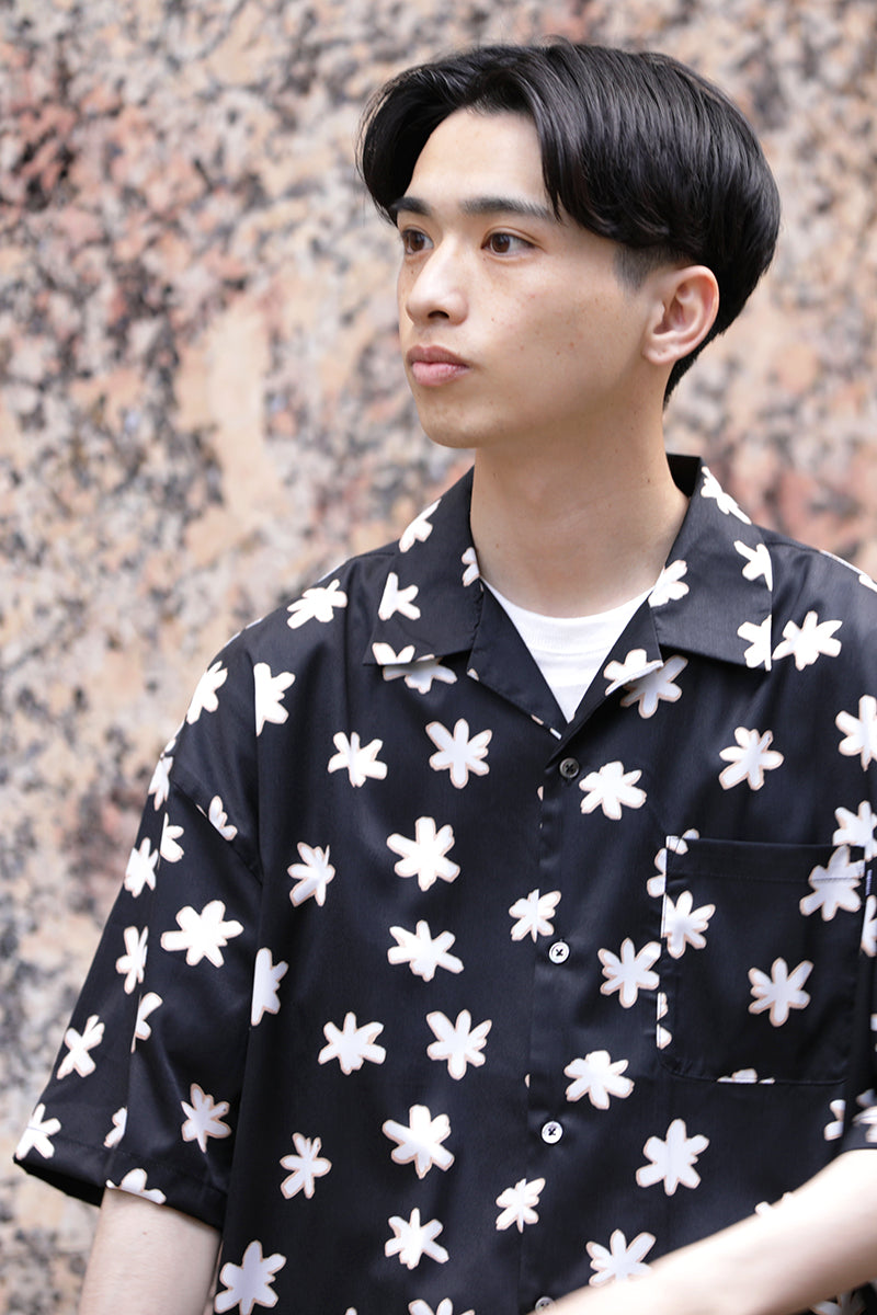 FLOWER OPEN COLLAR SHIRT