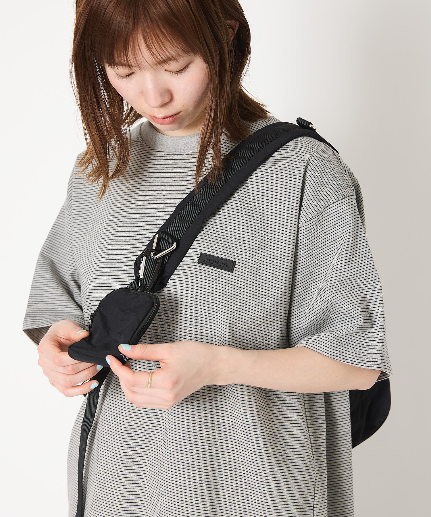 绗缝小袋单肩包