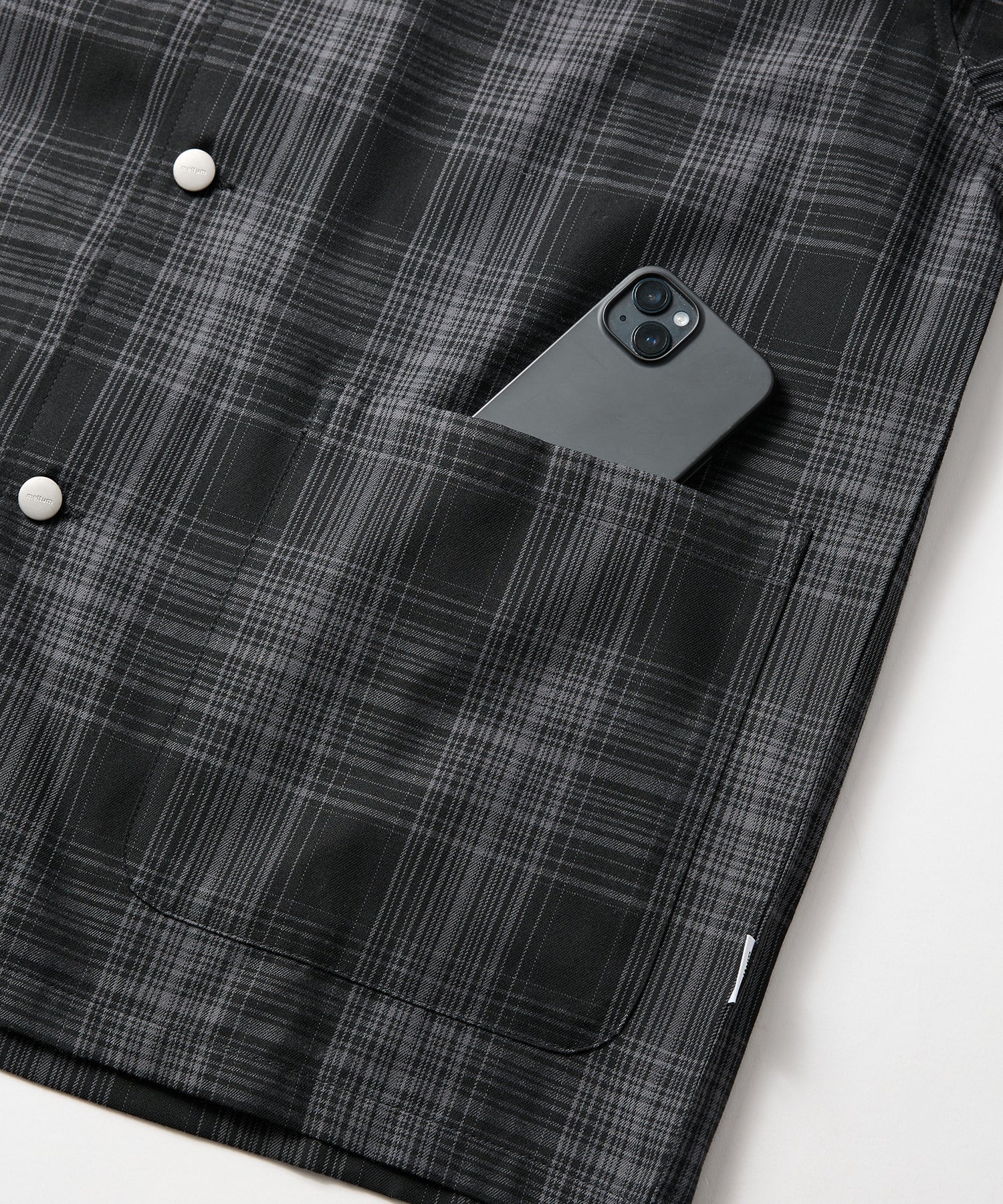 OMBRE CHECK COVERALL JACKET