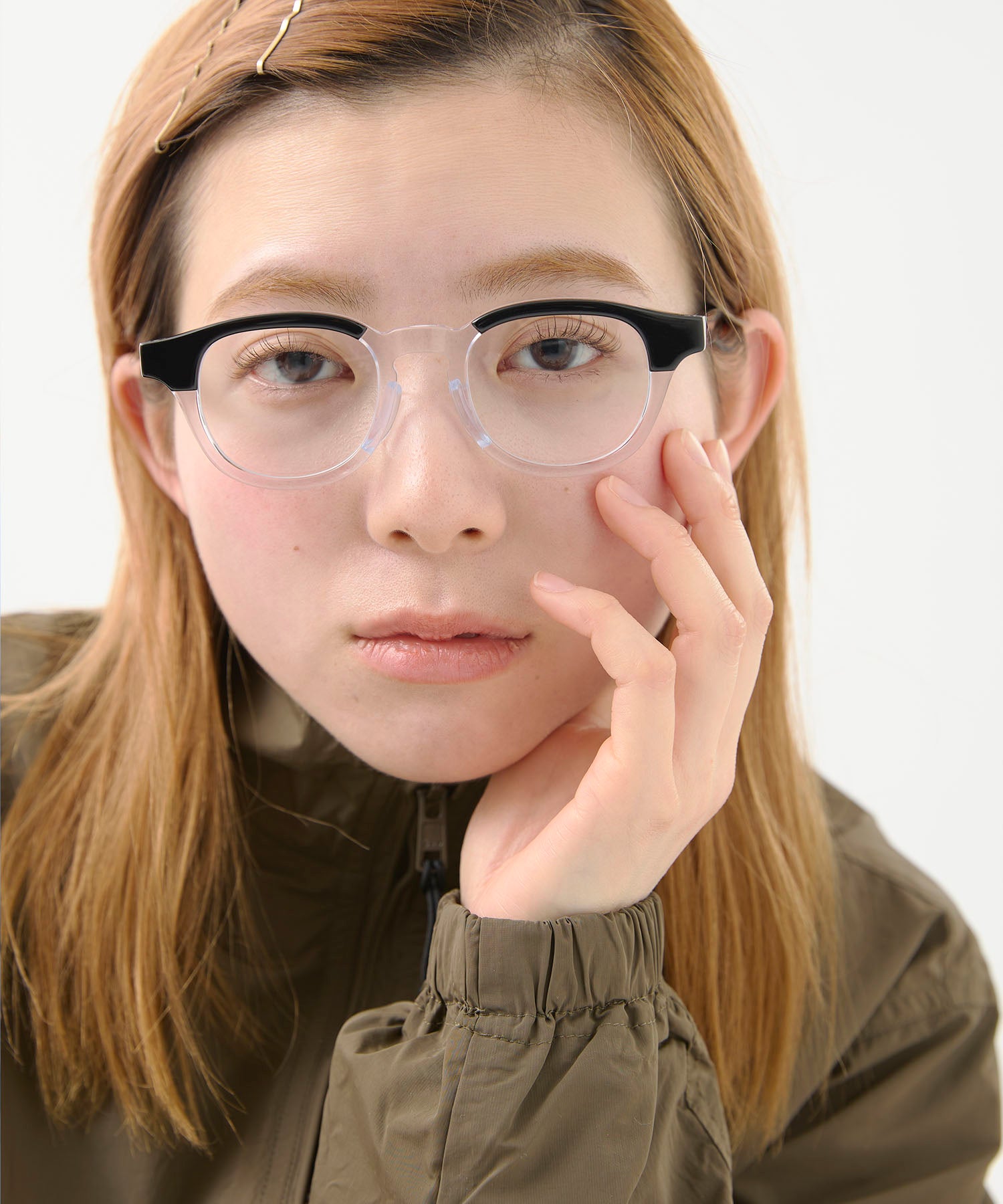KANEKO OPTICAL × meltum 眼镜 黑色×透明