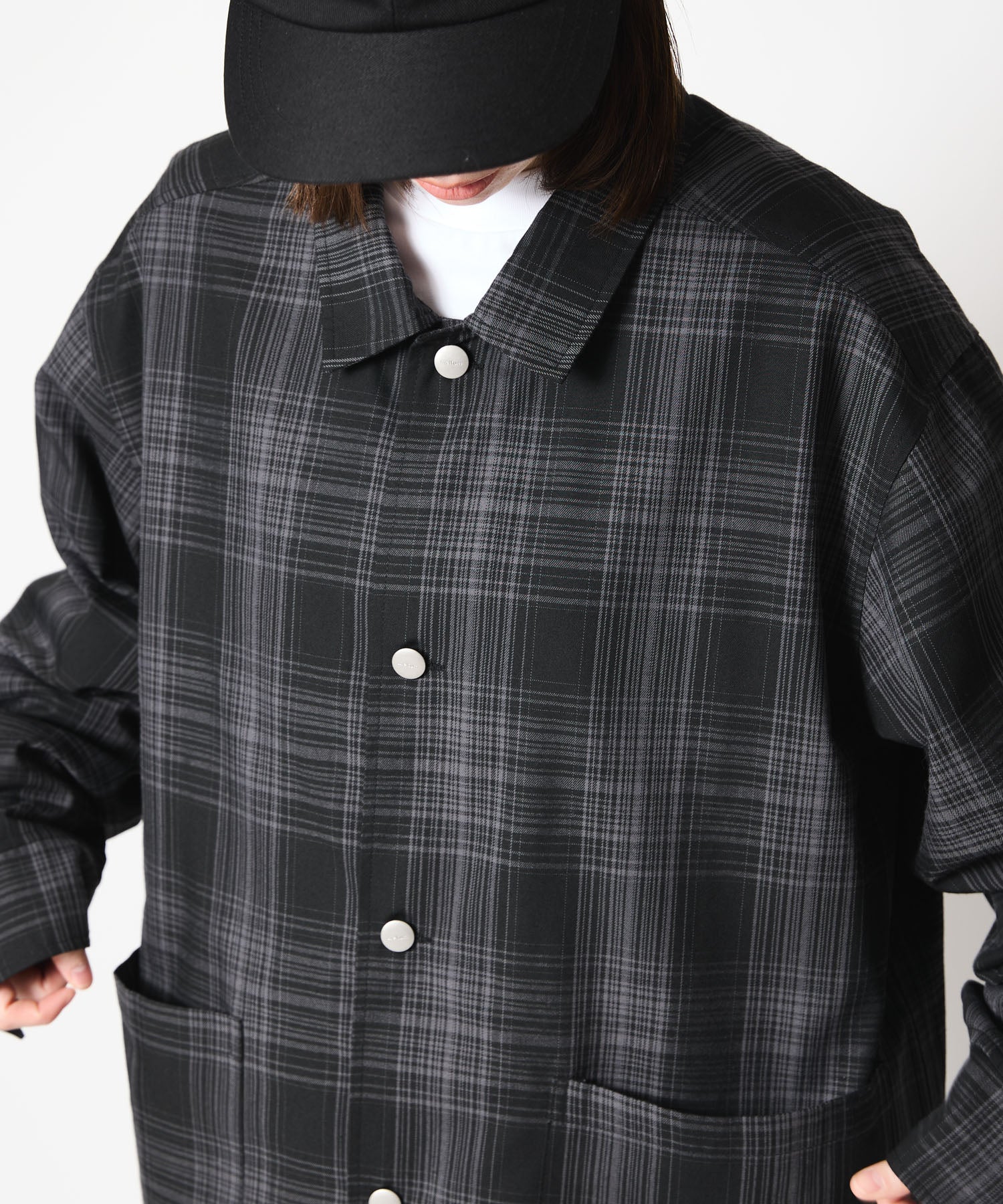 【3.13 FRI 18:00~ INSTOCK】OMBRE CHECK COVERALL JACKET