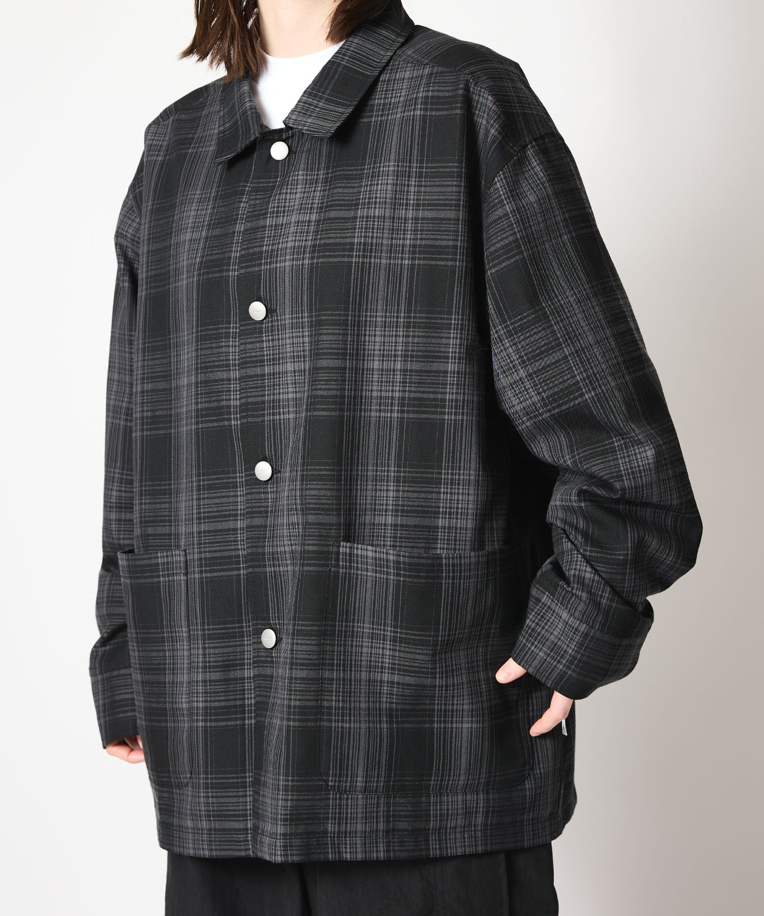 【3.13 FRI 18:00~ INSTOCK】OMBRE CHECK COVERALL JACKET