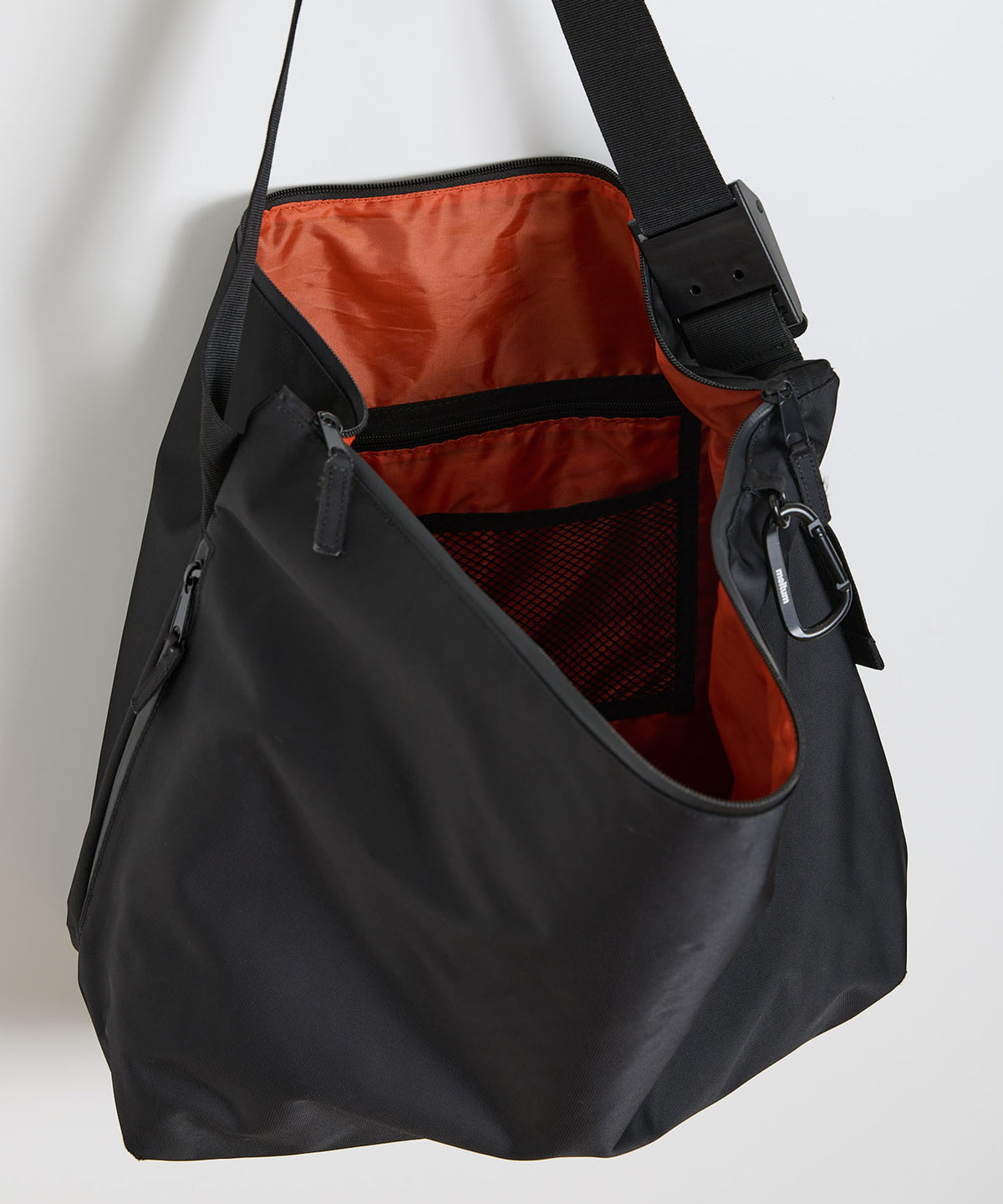 【SAMPLE SALE】NYLON MESSENGER BAG (BLACK×ORANGE)