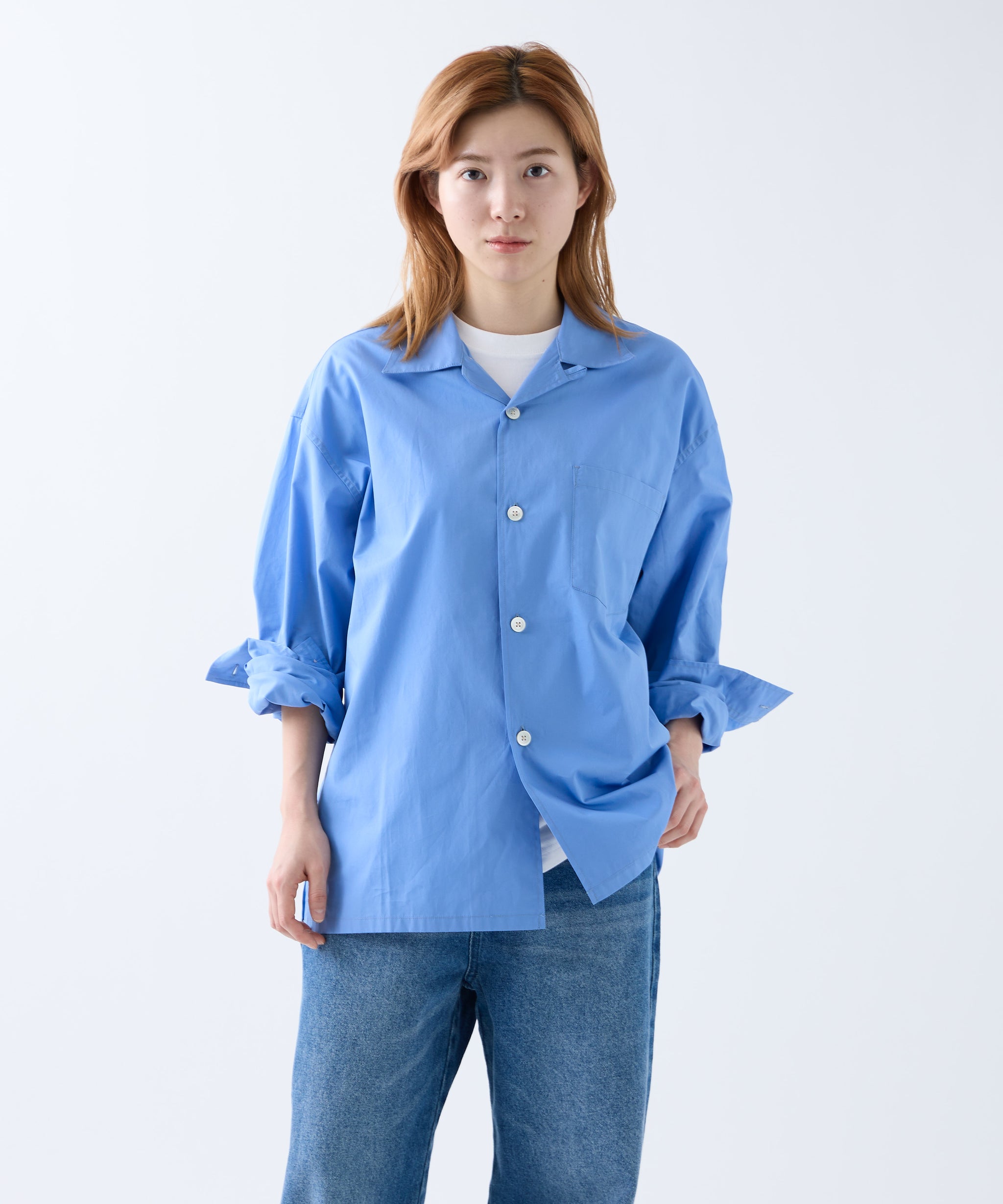 THOMAS MASON OPEN COLLAR SHIRT