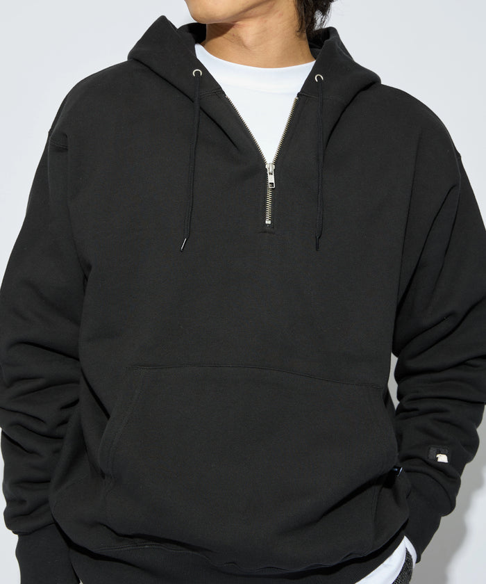 ×RUSSELL ATHLETIC "HIGH COTTON" HALFZIP SWEATHOODIE