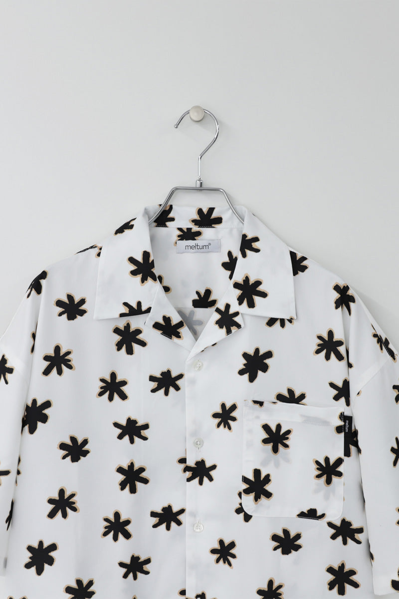 FLOWER OPEN COLLAR SHIRT