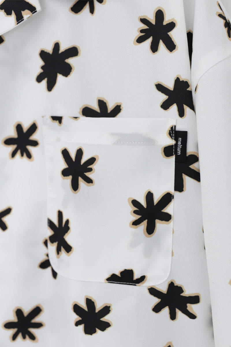 FLOWER OPEN COLLAR SHIRT