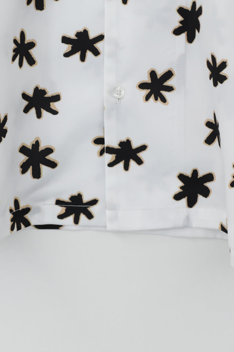 FLOWER OPEN COLLAR SHIRT