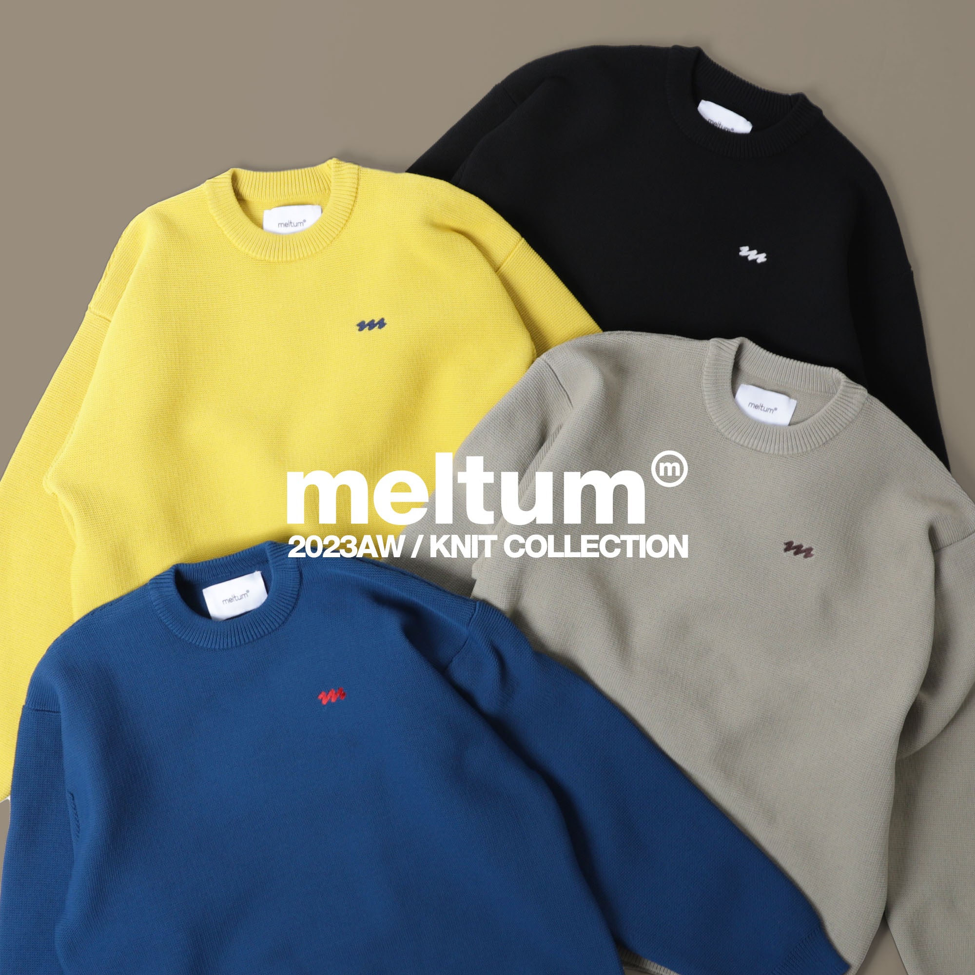 メルタム meltum OP LOGO KNIT イエロー-