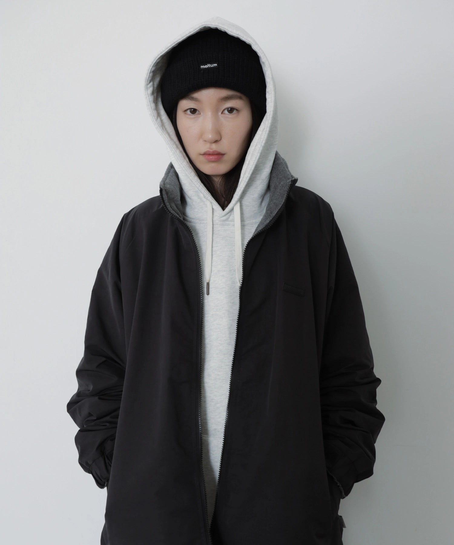 US COTTON HEAVEY SWEAT HOODIE【ASH】