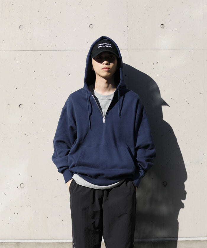 ×RUSSELL ATHLETIC "HIGH COTTON" HALFZIP SWEATHOODIE