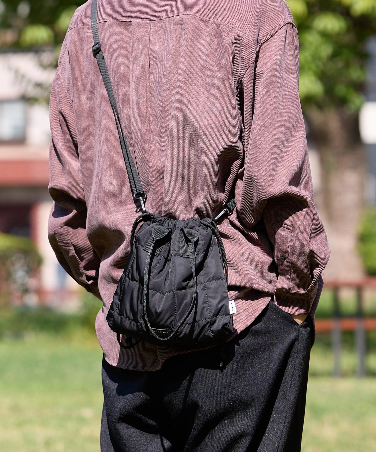 QUILT SHOULDER POUCH【BLACK】