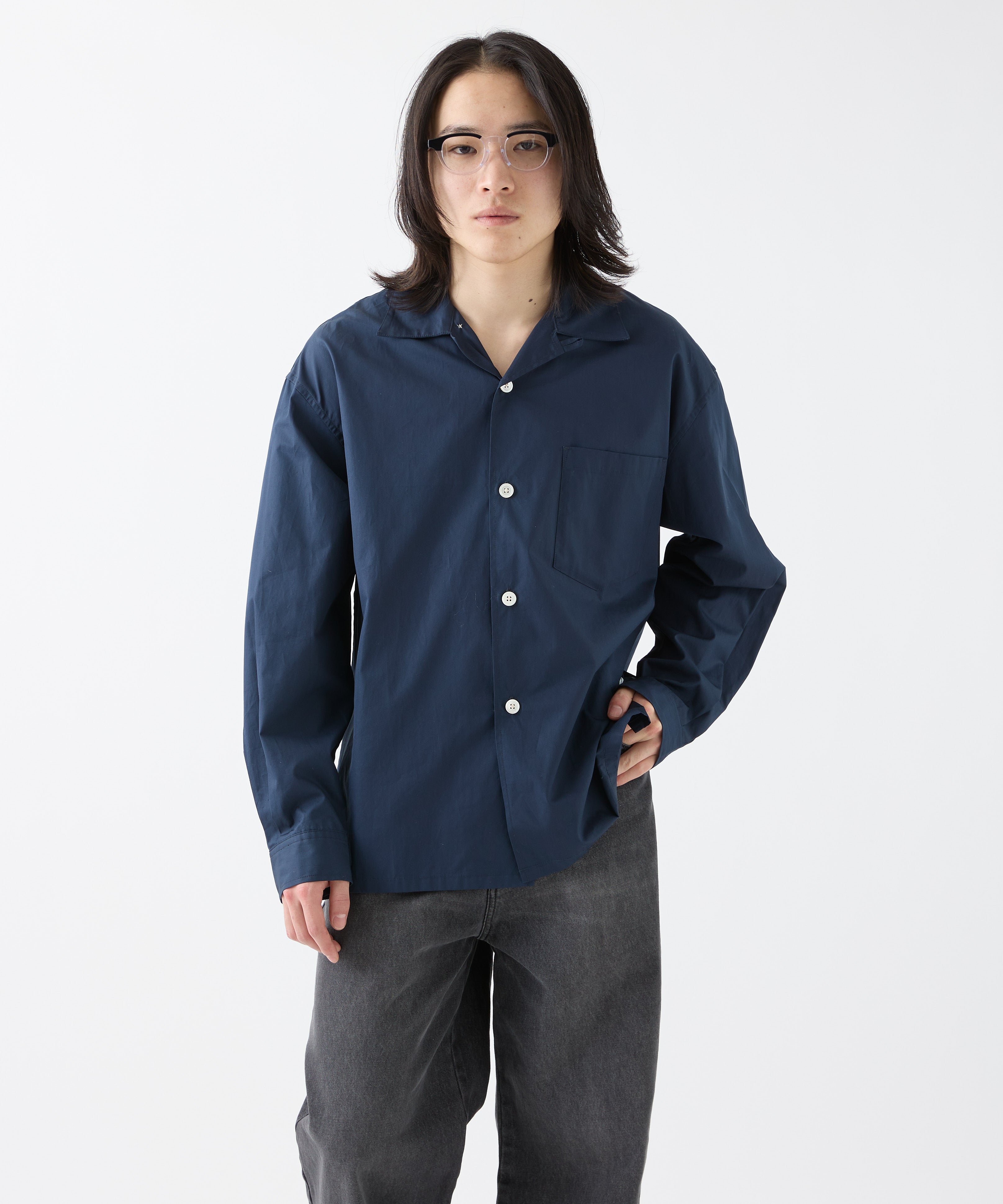 THOMAS MASON OPEN COLLAR SHIRT