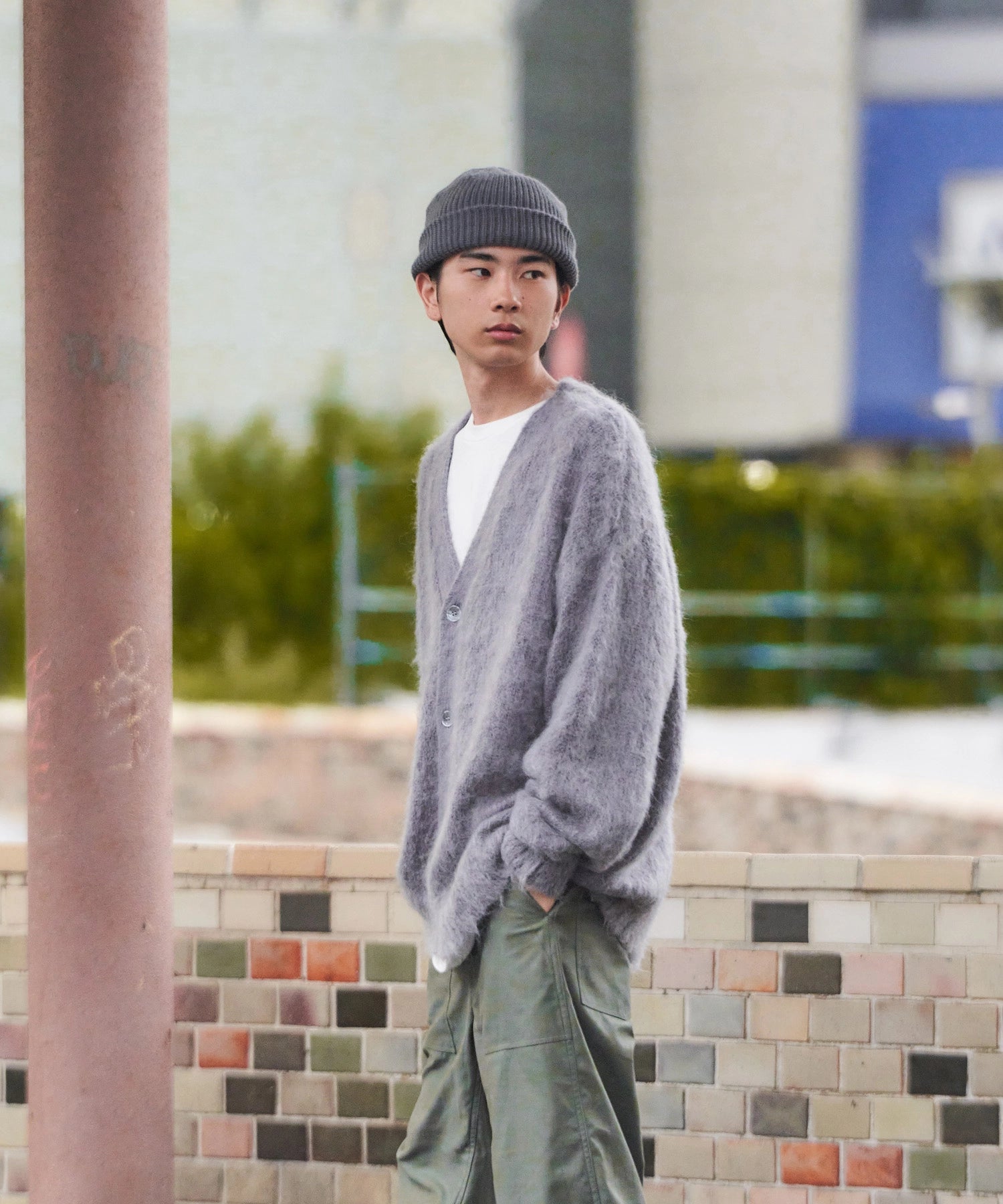 MOHAIR CARDIGAN【GREY】