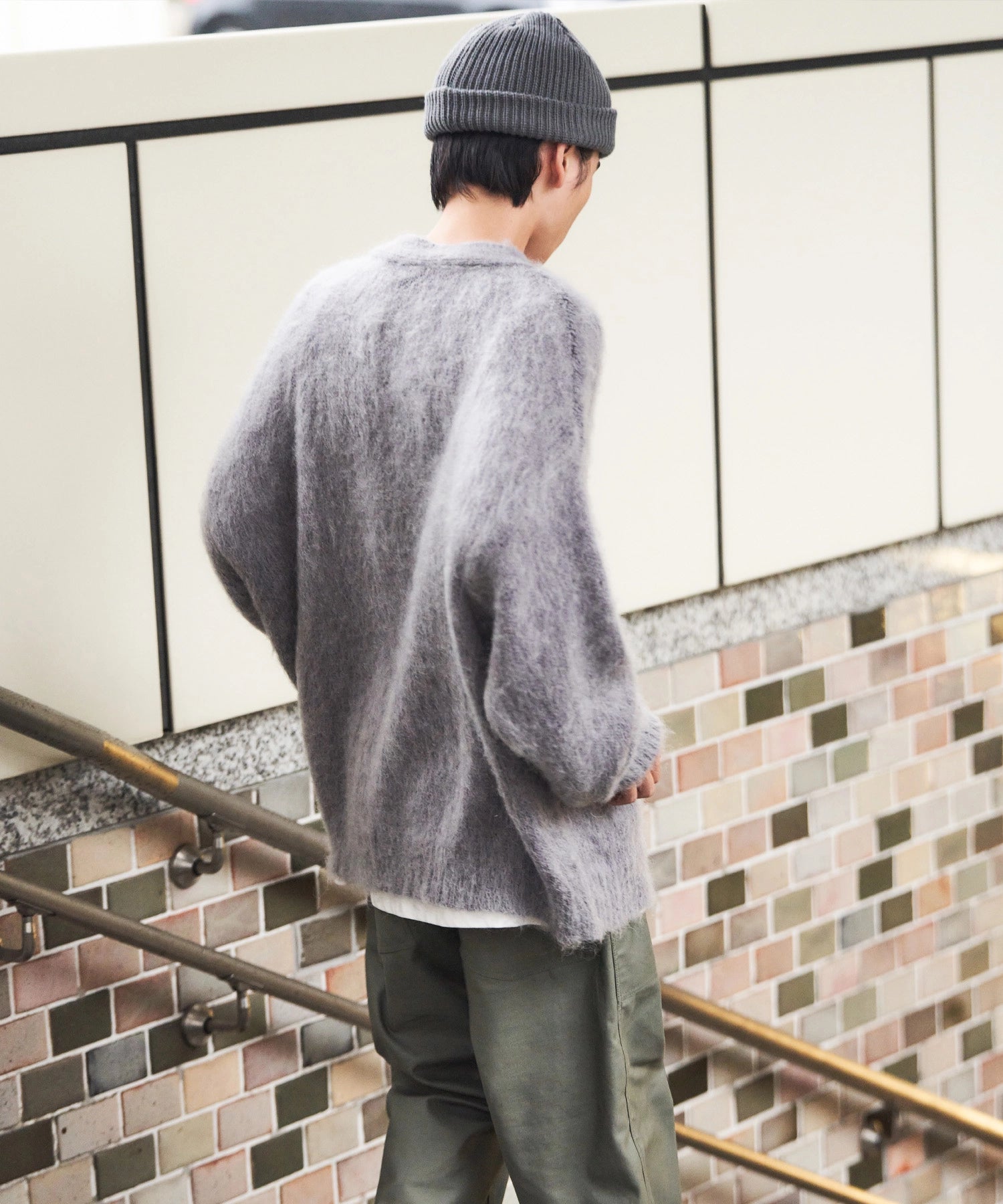 MOHAIR CARDIGAN【GREY】