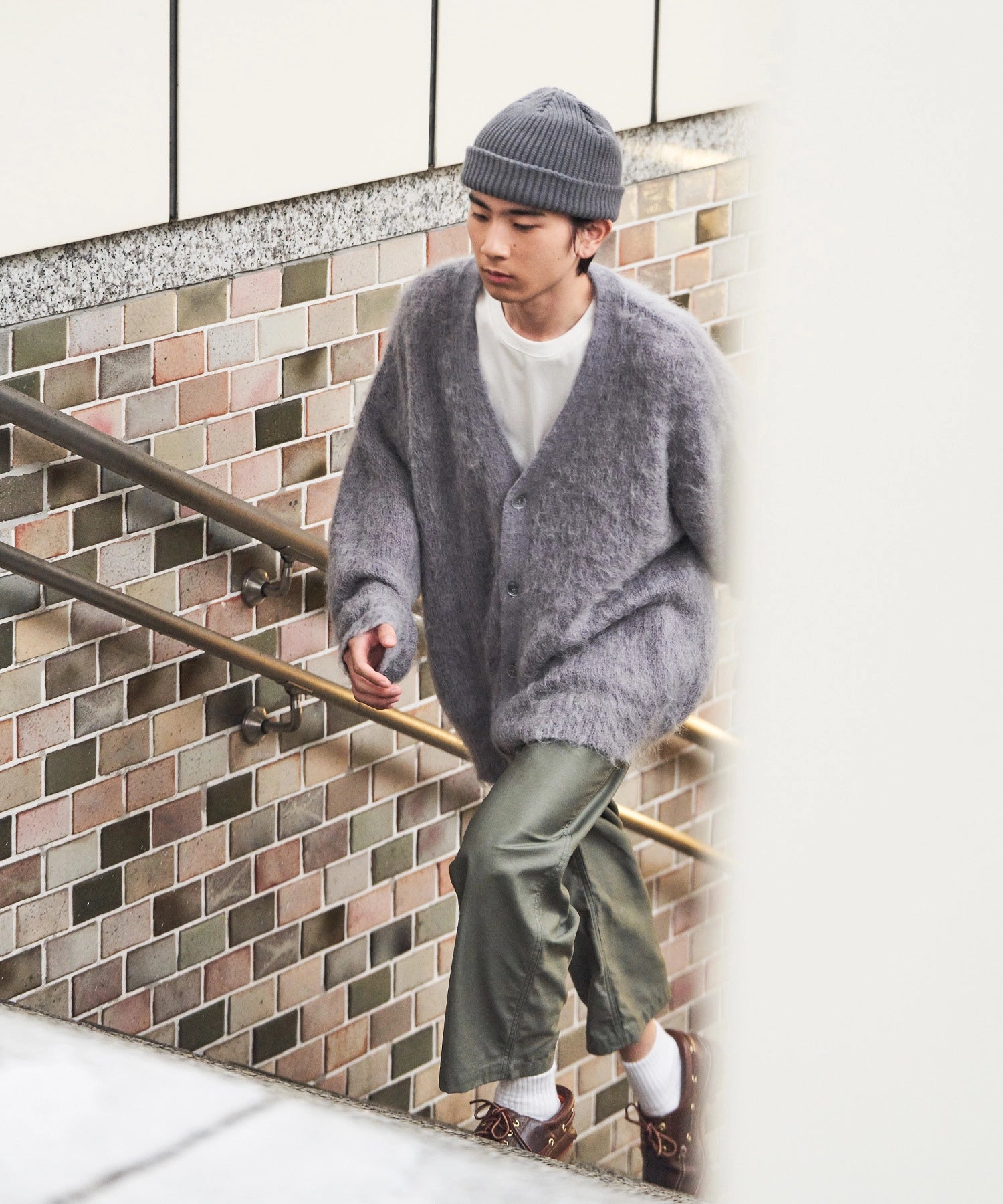 MOHAIR CARDIGAN【GREY】