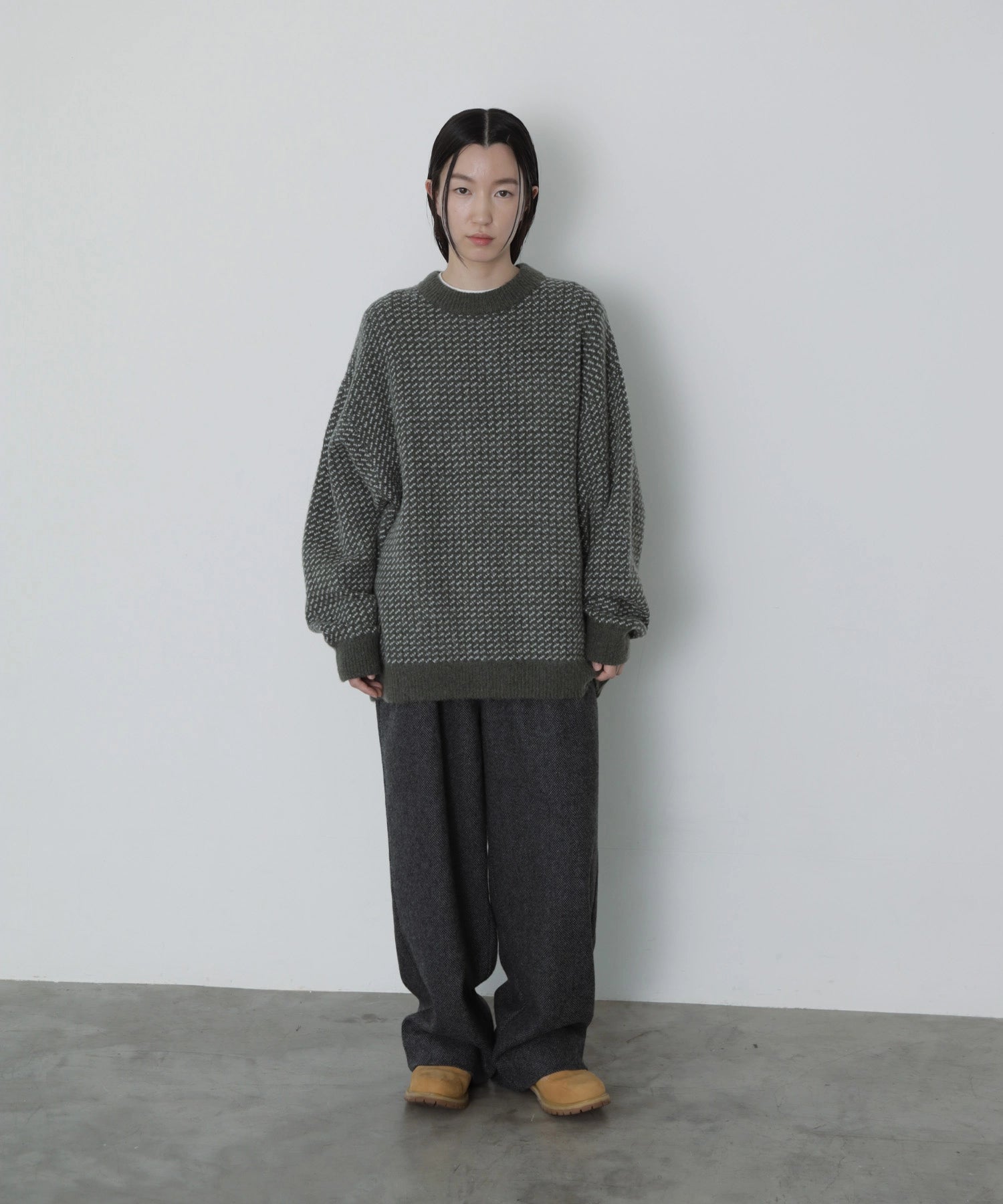 BIRDSEYE KNIT【GREEN】