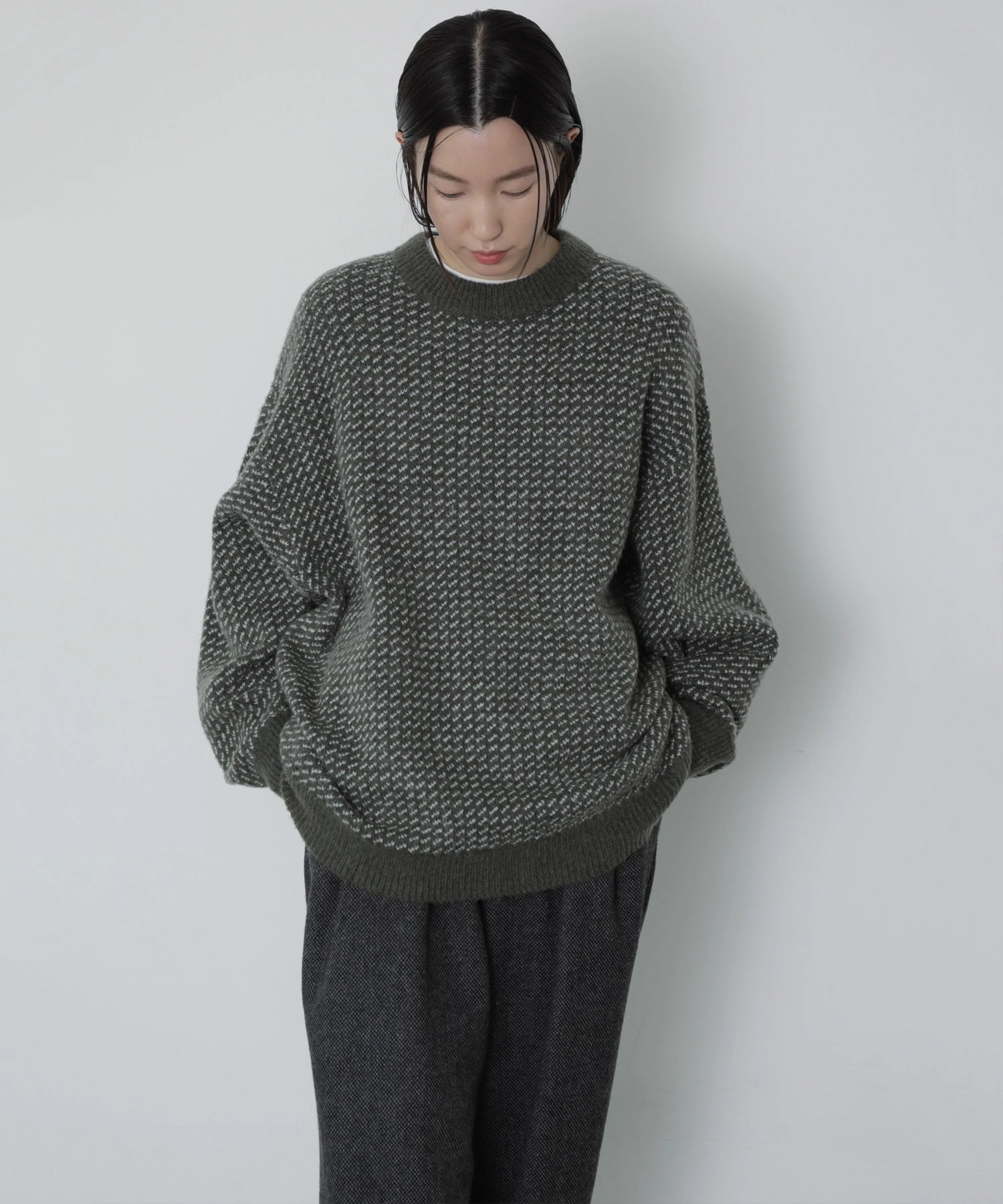 BIRDSEYE KNIT【GREEN】