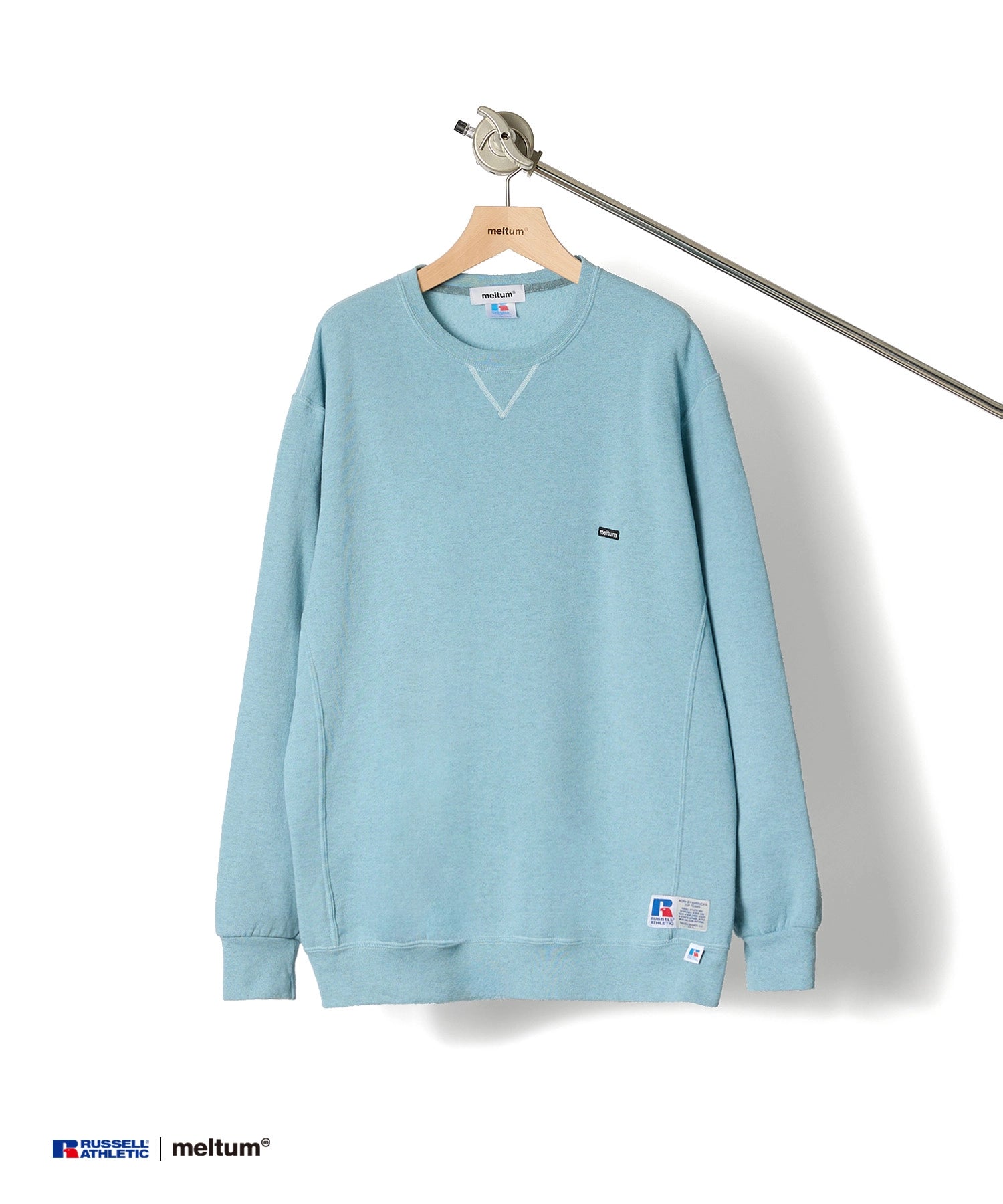 ×RUSSELL ATHLETIC STANDARD CREWNECK SWEAT OVERDYE [SAX]