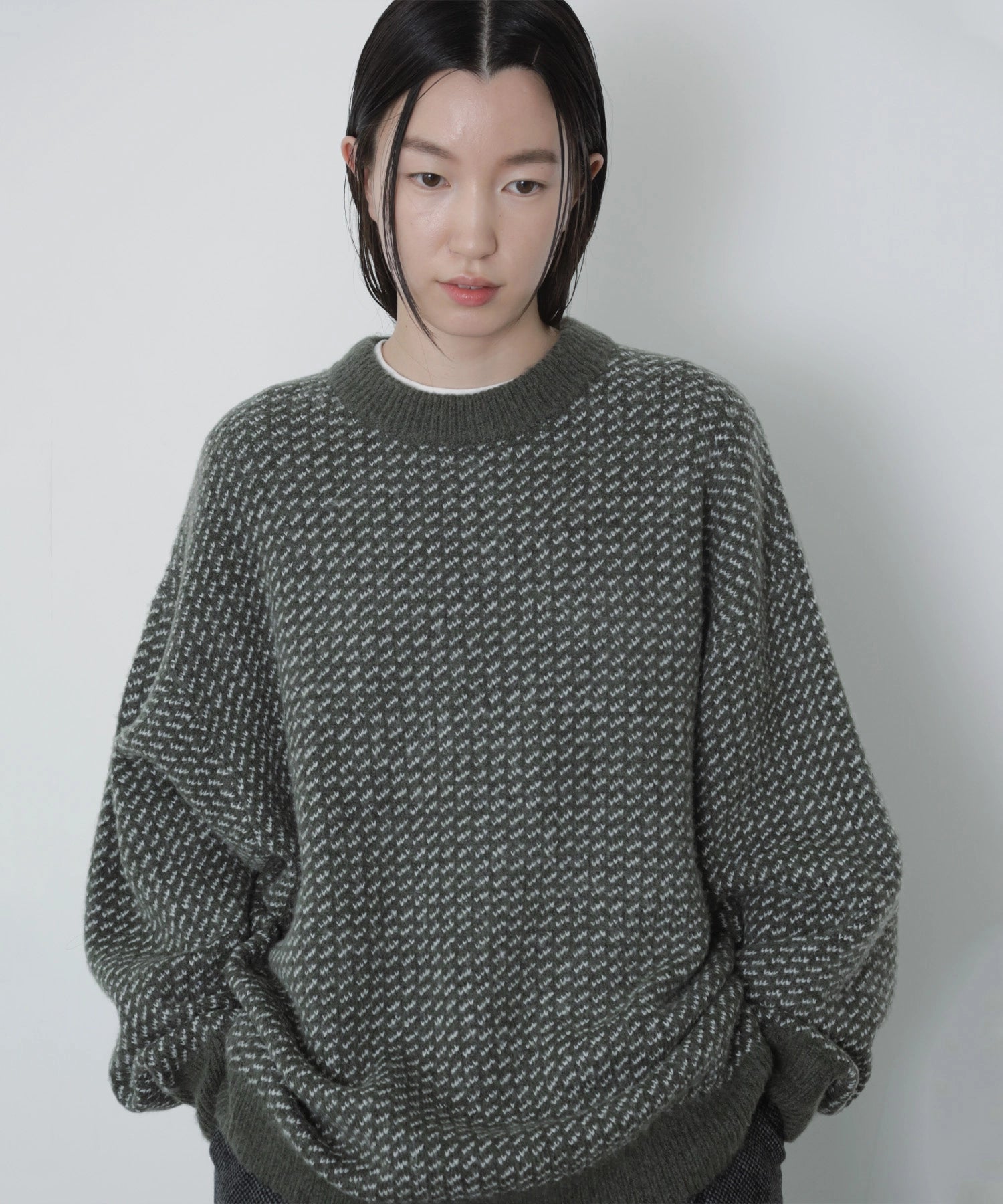 BIRDSEYE KNIT【GREEN】