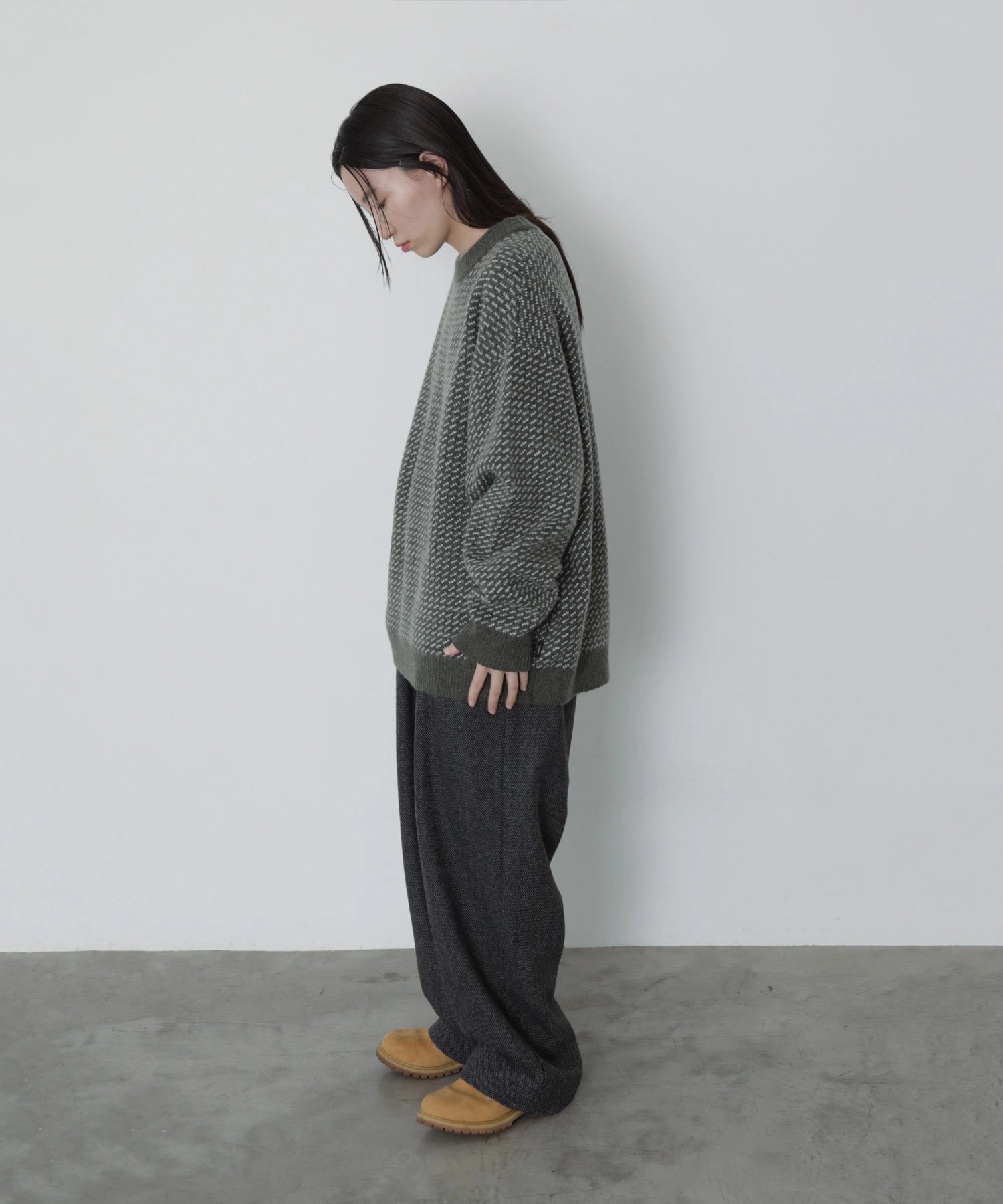 BIRDSEYE KNIT【GREEN】