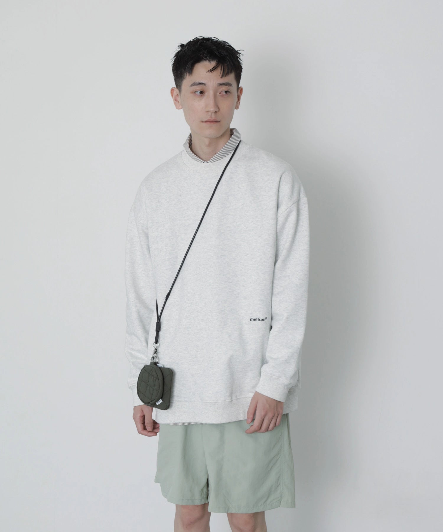 US COTTON HEAVEY SWEAT CREW【ASH】