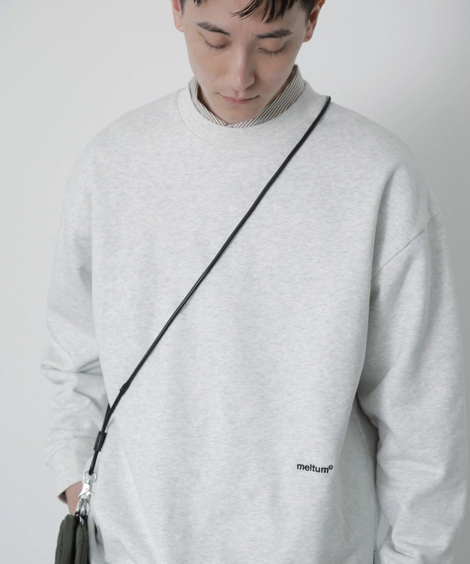 US COTTON HEAVEY SWEAT CREW【ASH】