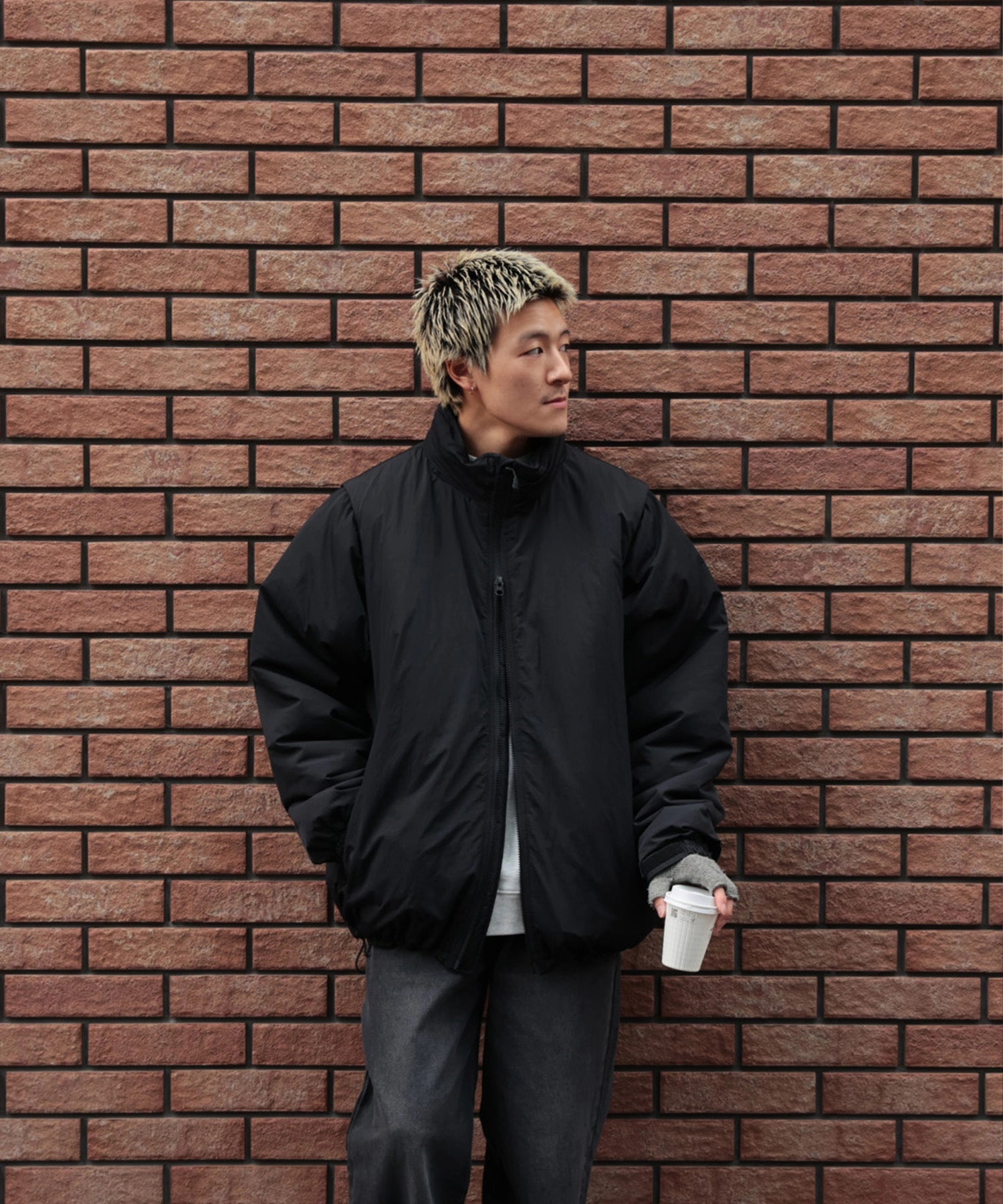 [2024.11.08 FRI 18:00~ INSTOCK]×WILDTHINGS DETACHABLE PADDING BLOUSON [BLACK]