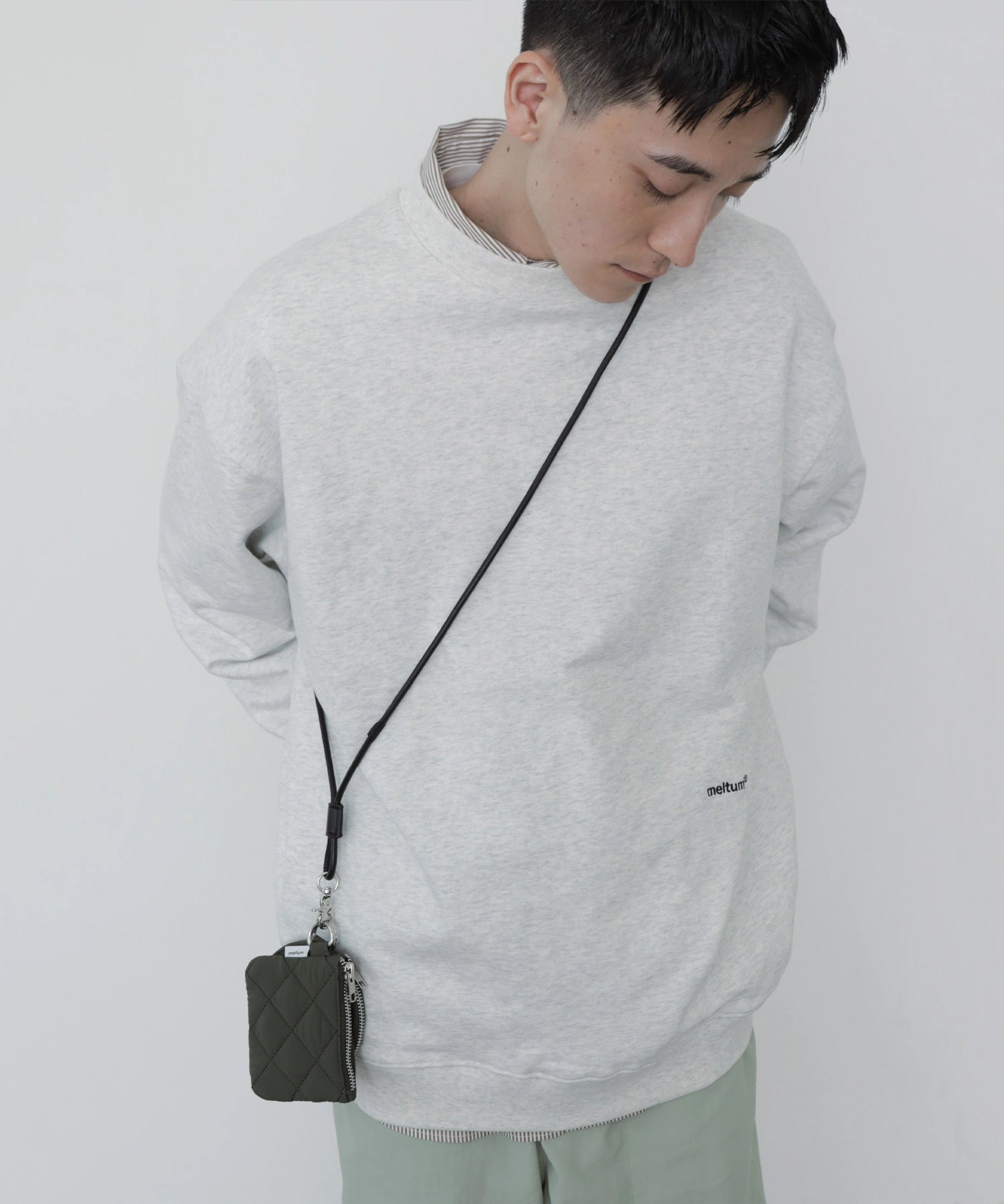 US COTTON HEAVEY SWEAT CREW【ASH】