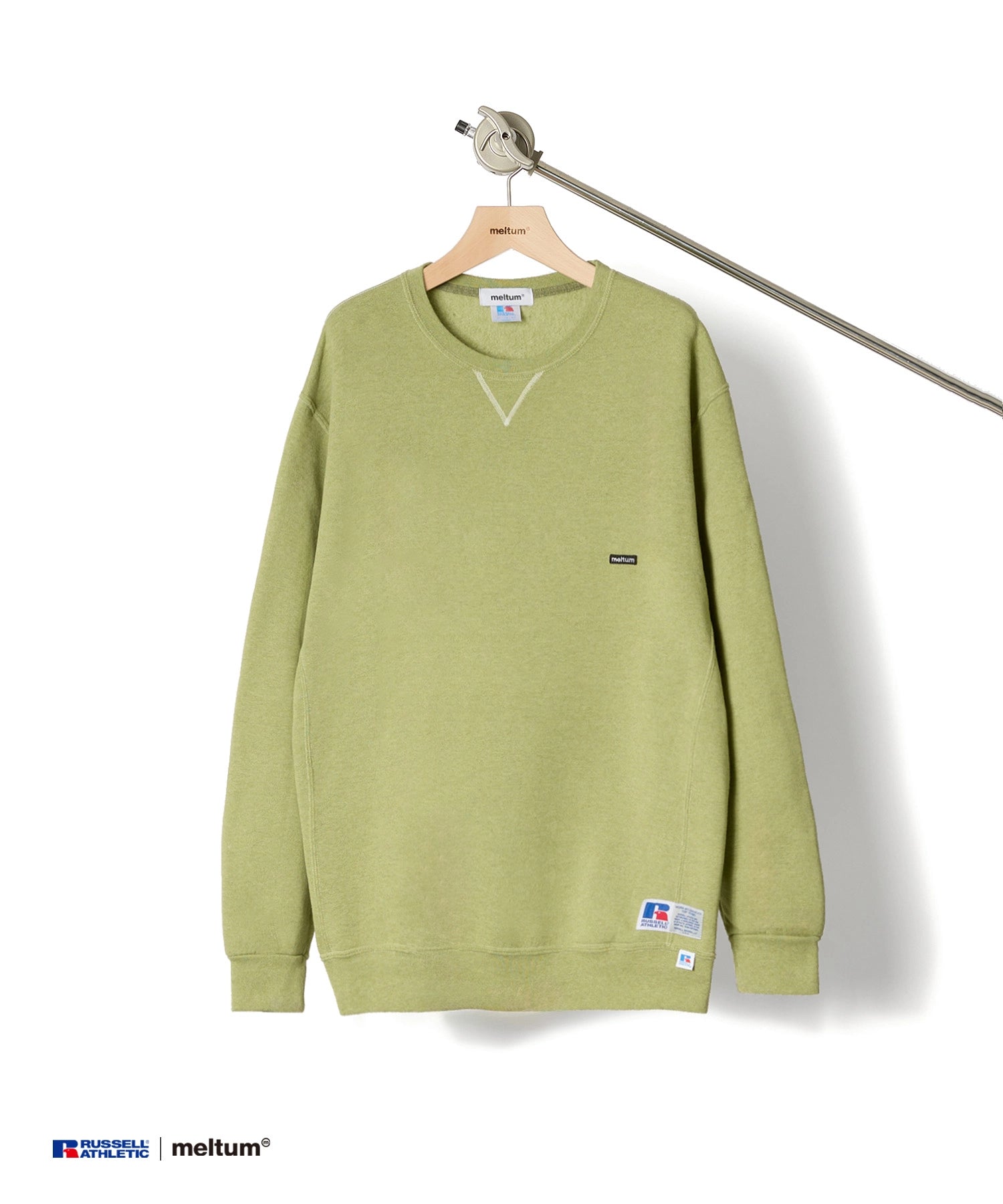 ×RUSSELL ATHLETIC STANDARD CREWNECK SWEAT OVERDYE【GREEN】